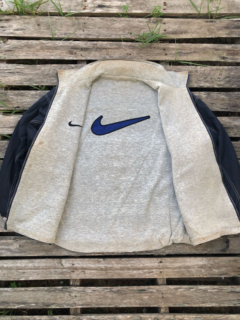 Nike × Vintage Vintage 90s Nike Air Jordan Big Logo Reversible Jacket Size US L / EU 52-54 / 3 - 3 Thumbnail