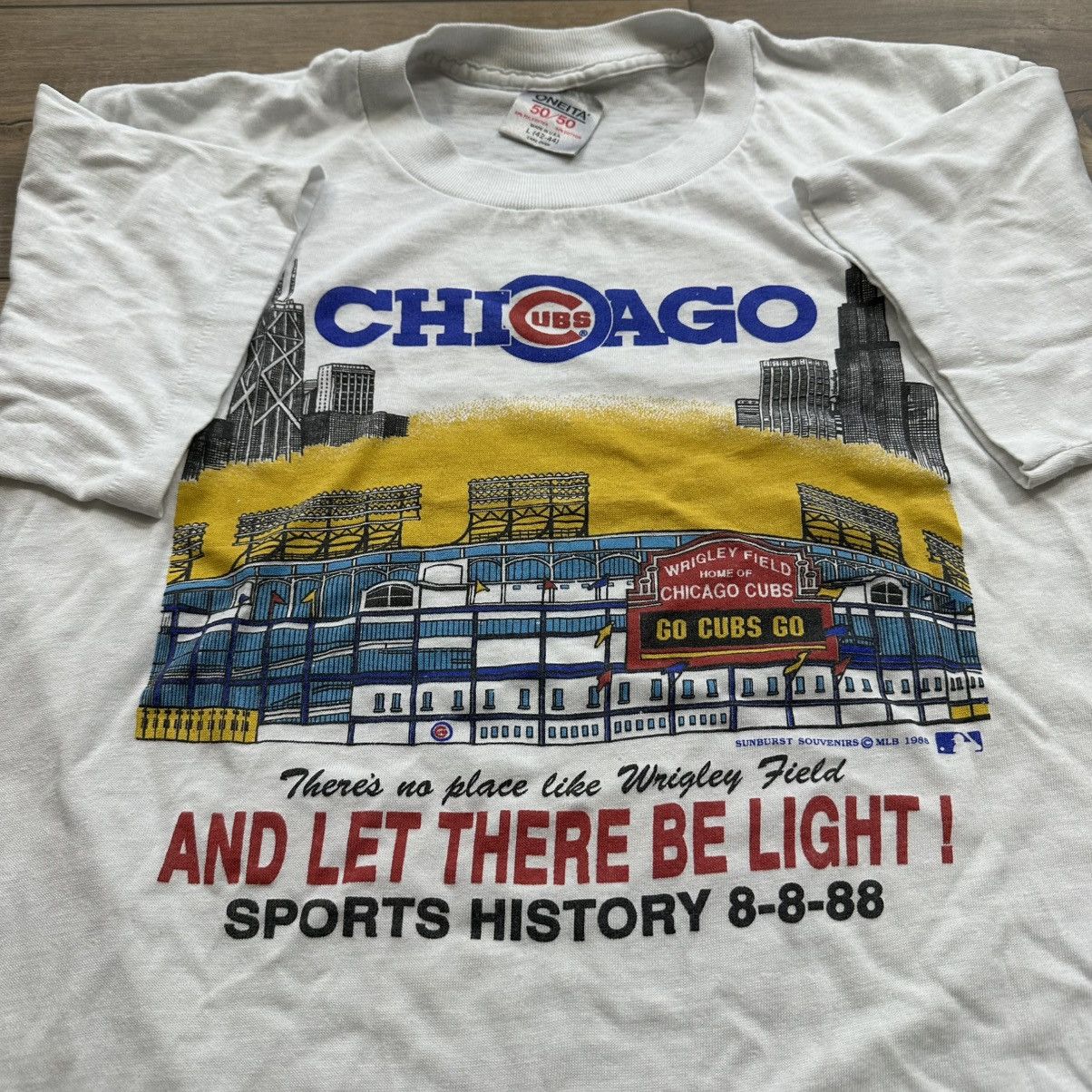 MLB Vintage 1988 Chicago Cubs Wrigley Field MLB Historical Tee Size US L / EU 52-54 / 3 - 6 Thumbnail