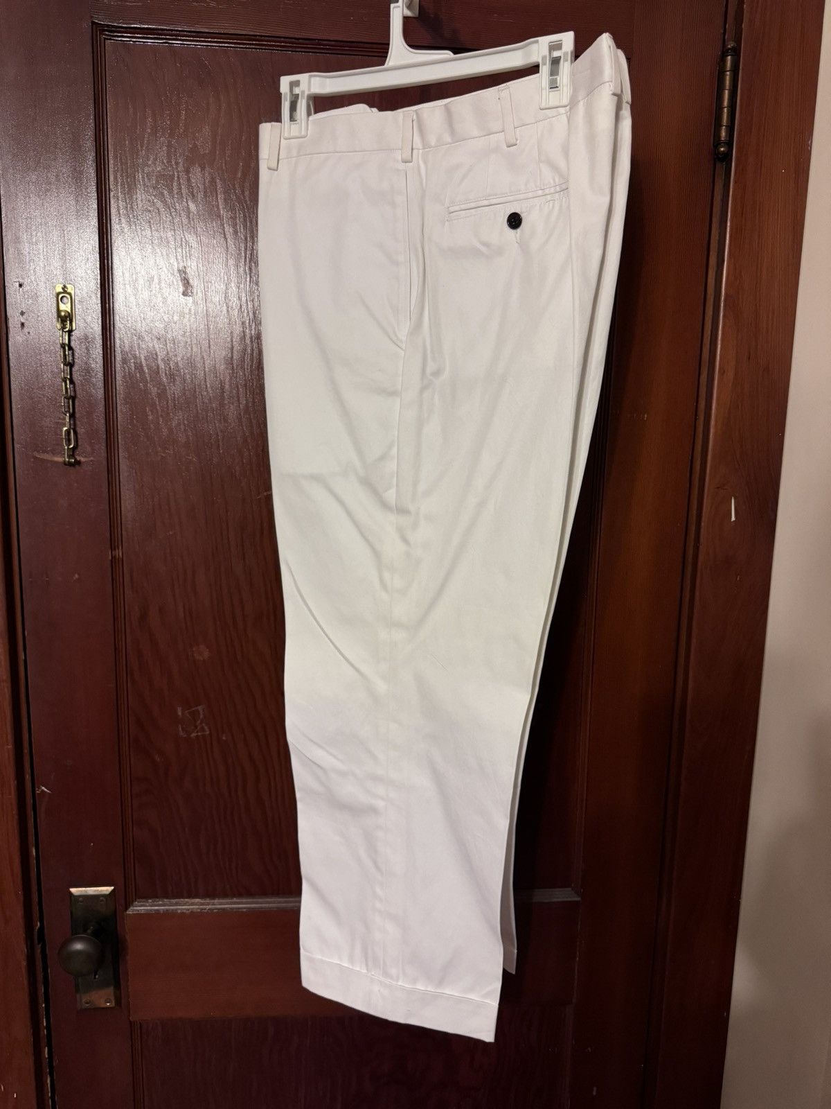 Sid Mashburn White Cotton Chinos Pants 40x28 2XL Made in USA MiUSA Size US 40 / EU 56 - 1 Thumbnail