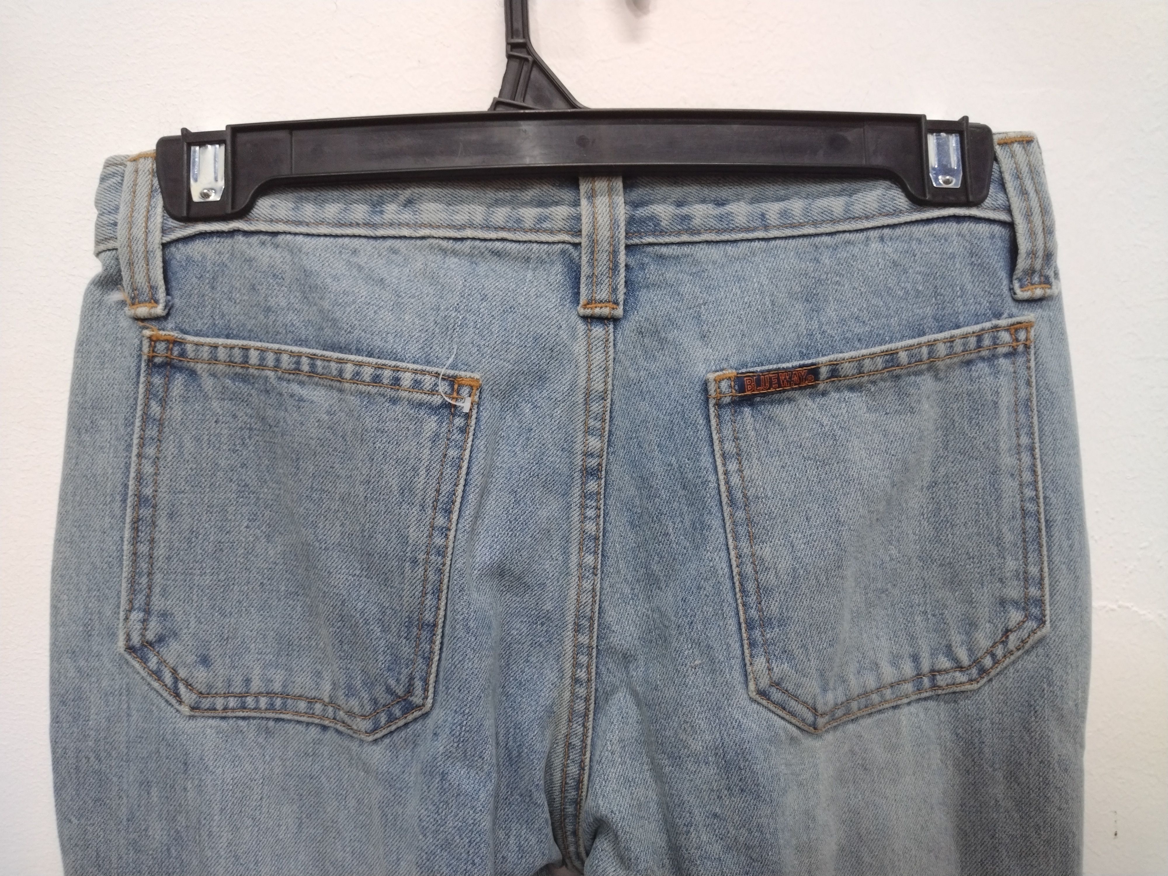 Japanese Brand × Le Grande Bleu (L.G.B.) × Vintage Vintage BLUE WAY Flare Bootcut Faded Jeans Bell Button Size 28" / US 6 / IT 42 - 14 Thumbnail