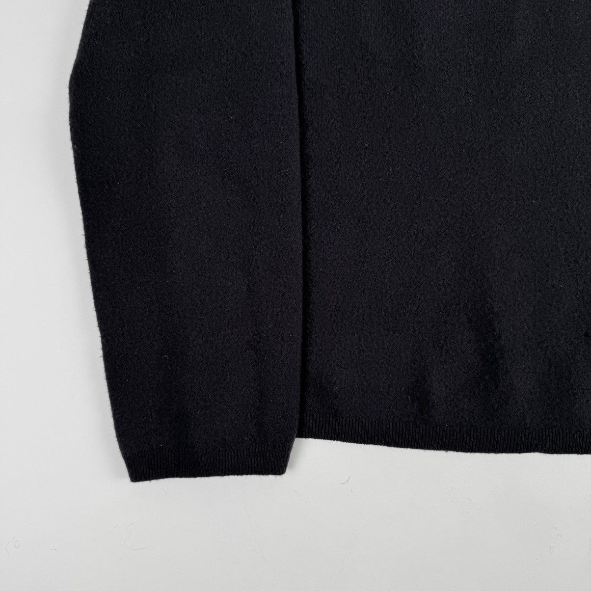 Prada Prada 1990's Dark Gray Wool Knit V-Neck Pullover Size US L / EU 52-54 / 3 - 3 Thumbnail