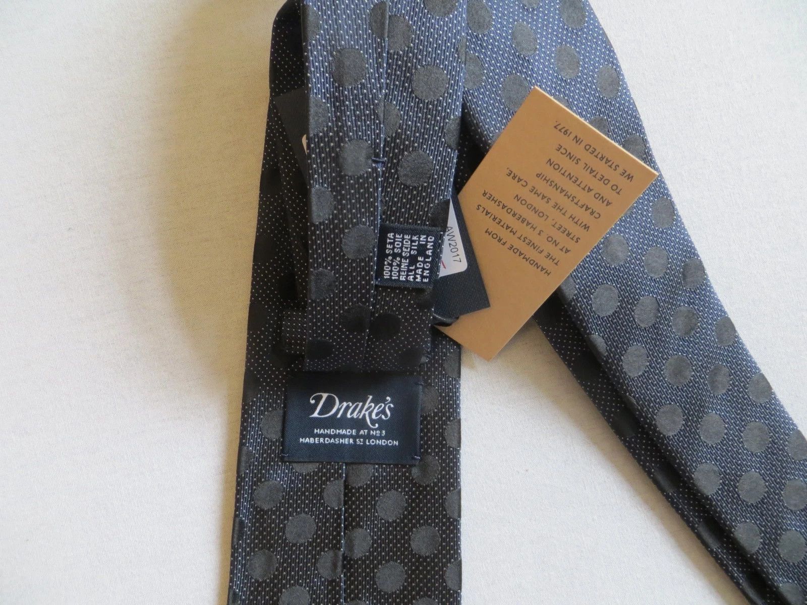 Drake's RAW EDGE SILK TIE Size ONE SIZE - 1 Thumbnail