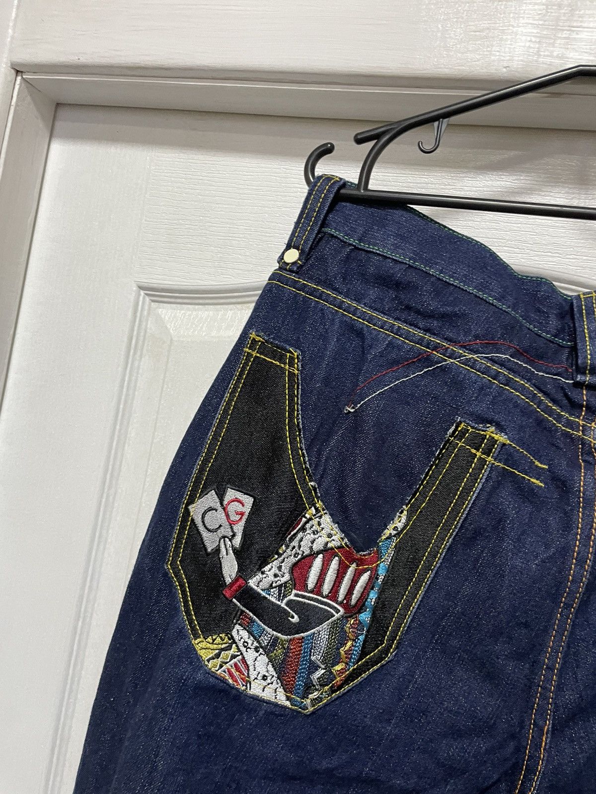 Coogi Vintage Coogi JOKER cards Embroidered Art pants Baggy Jeans Size US 38 / EU 54 - 4 Thumbnail