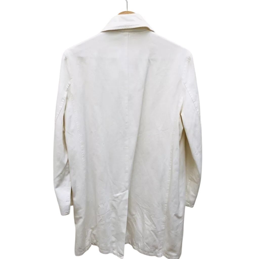 A.P.C. Women Ivory White Mackintosh Coat Size L / US 10 / IT 46 - 3 Thumbnail