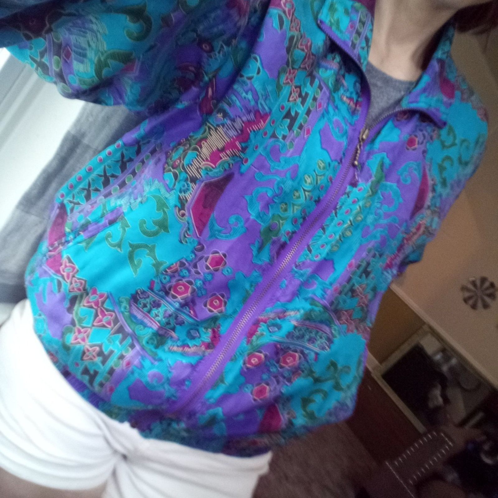 Vintage Vintage windbreaker silk Purple 80s Retro USA Size S / US 4 / IT 40 - 4 Thumbnail