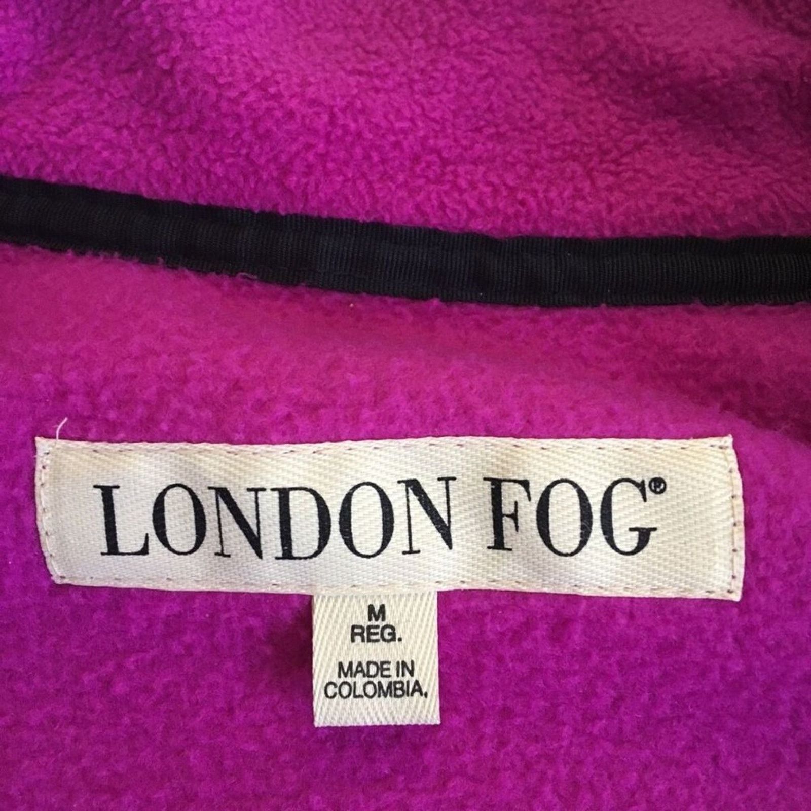 London Fog London Fog Womens Medium Pink Jacket Soft Fleece Zippered Size M / US 6-8 / IT 42-44 - 3 Thumbnail