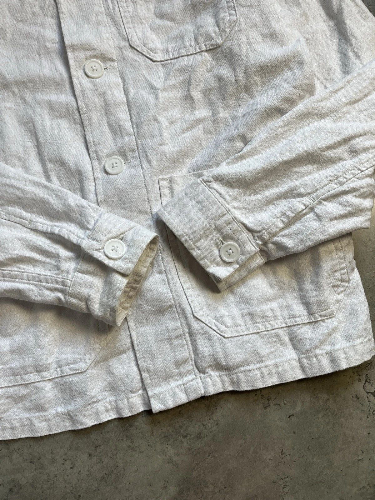 Folk Folk White Cotton Linen Overshirt Size US L / EU 52-54 / 3 - 6 Thumbnail