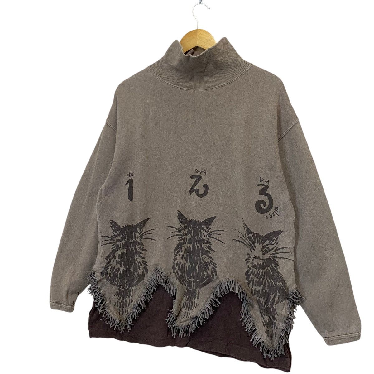 Japanese Brand Wachicfield Catt Big Logo Sweater Size US L / EU 52-54 / 3 - 3 Thumbnail