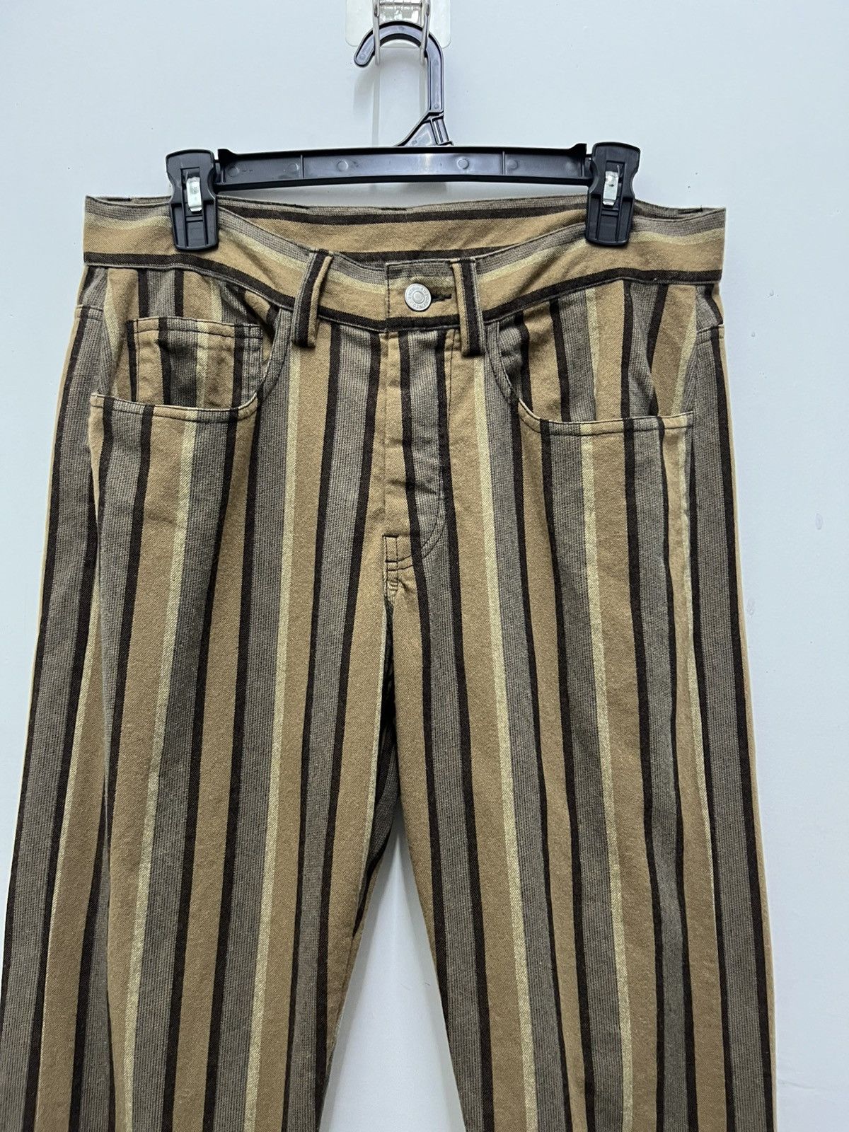 Kenzo Vintage Kenzo Homme Striped Wool Pants Size US 32 / EU 48 - 3 Thumbnail