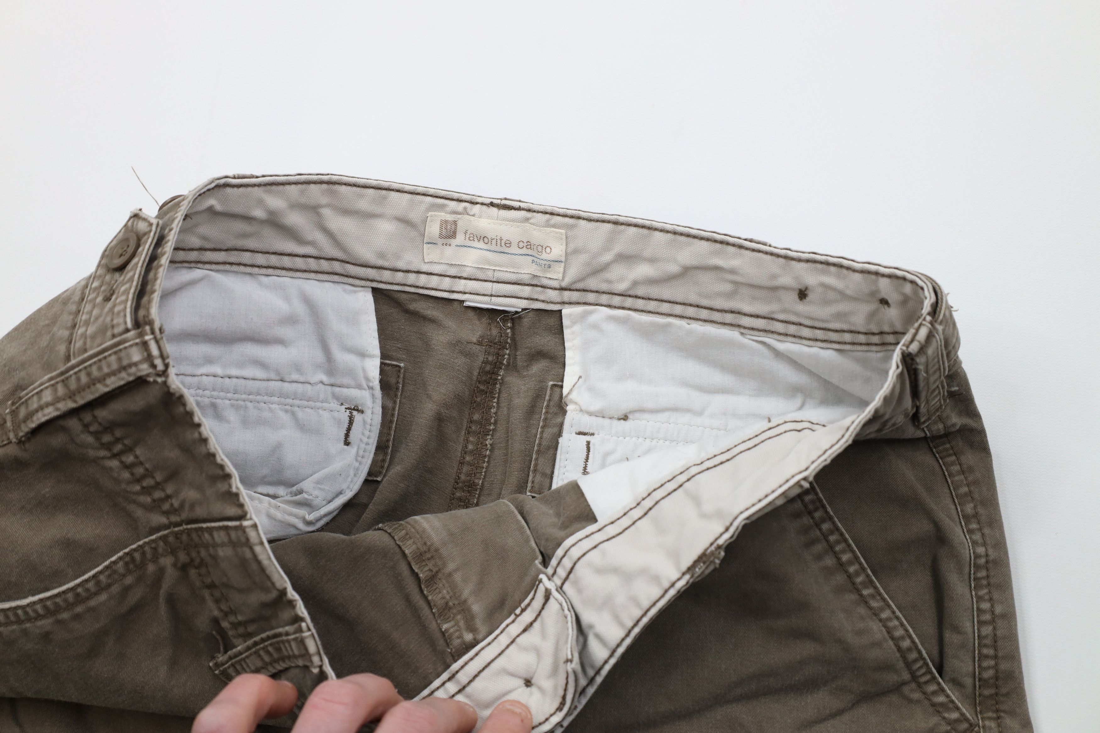 Gap Vintage 90s Y2K Gap Fit Wide Leg Cargo Pants Beige Cotton Size US 32 / EU 48 - 8 Thumbnail