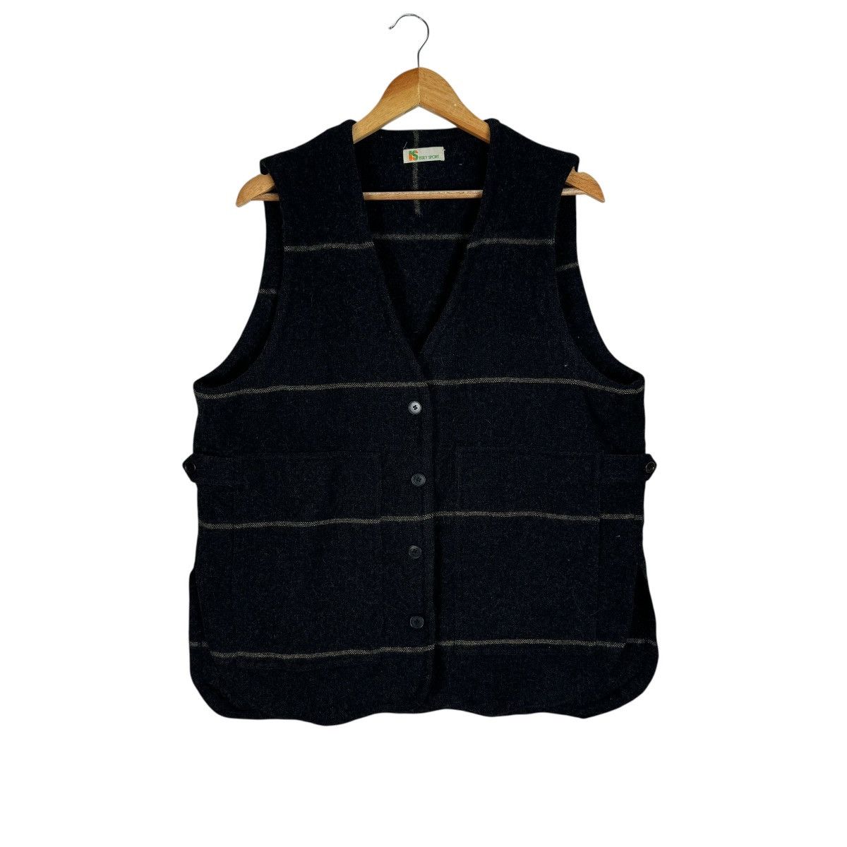 Issey Miyake ☀️80s ISSEY MIYAKE SPORT STRIPED VEST Size L / US 10 / IT 46 - 4 Thumbnail