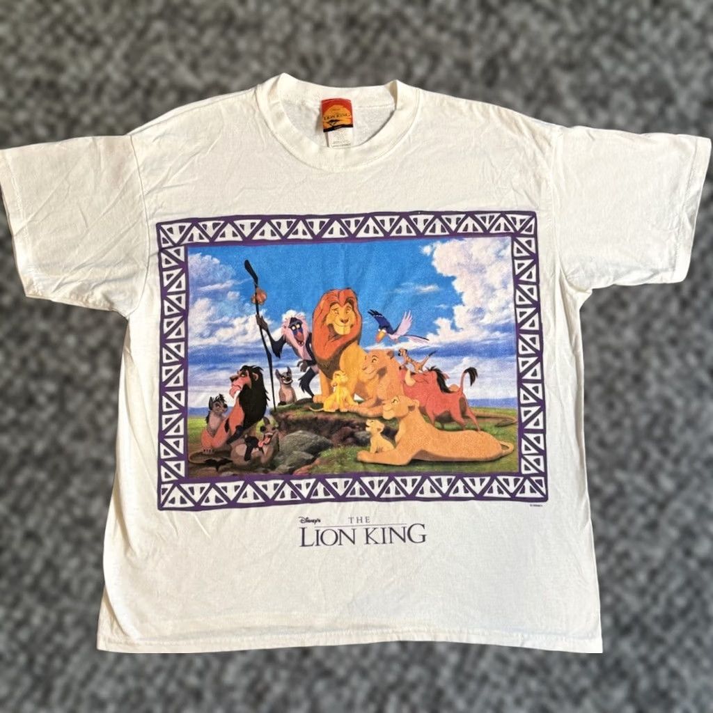Disney VINTAGE Disney 1996 The Lion King Movie Promo T Shirt L Simba Timon Pumbaa 90s Size US L / EU 52-54 / 3 - 1 Thumbnail