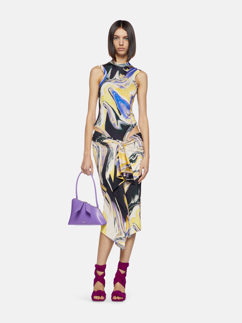 The Attico o1mle0525 Mirna Midi Dress in Multicolor Size XS / US 0-2 / IT 36-38 - 2 Thumbnail