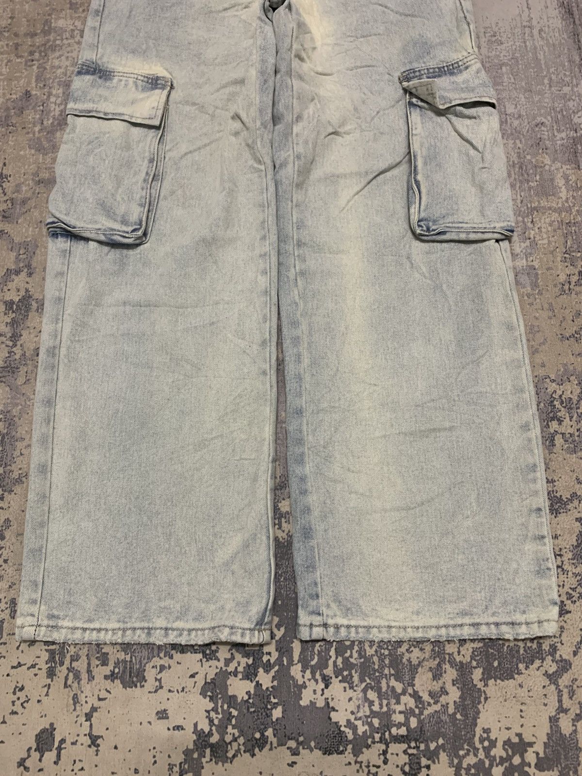 Jean Vintage Cargo Baggy Jeans Wide Leg Fit Utility Streetwear Size US 28 / EU 44 - 3 Thumbnail