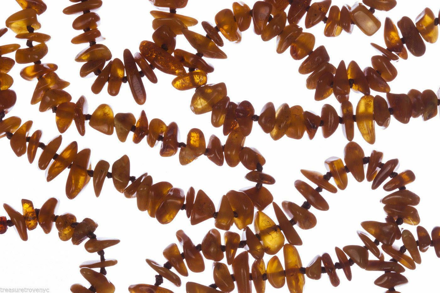 Designer Baltic Amber Chip Bead Flapper Necklace Size ONE SIZE - 4 Thumbnail