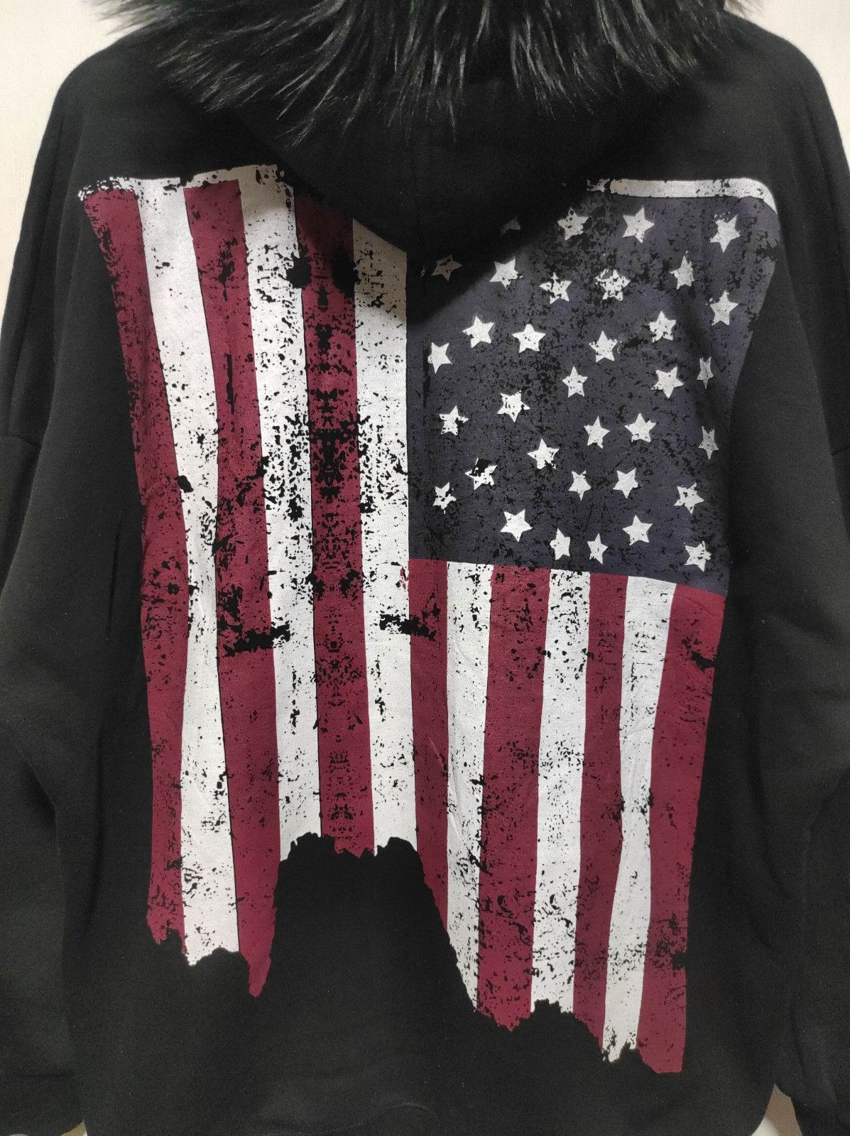 Japanese Brand DGT by GLL USA flag fur hoodie Size US XL / EU 56 / 4 - 10 Thumbnail