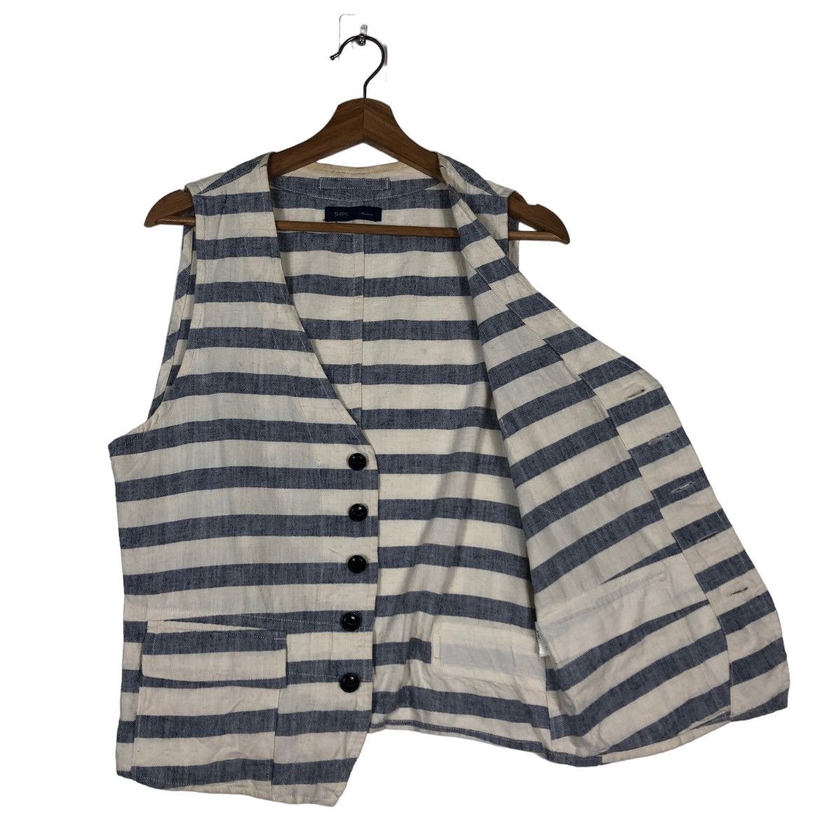 Issey Miyake 🔥Striped Design Tank Top Sleeveless Hoodie Jacket Ships Size US M / EU 48-50 / 2 - 11 Thumbnail