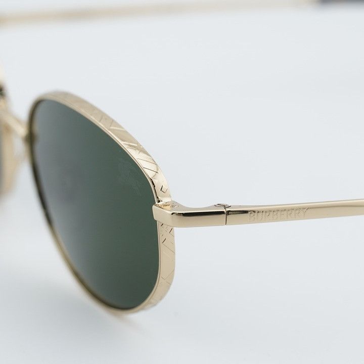 Burberry Burberry BE3169 110971 Sunglasses Gold Oval Frame, Green Size ONE SIZE - 10 Thumbnail