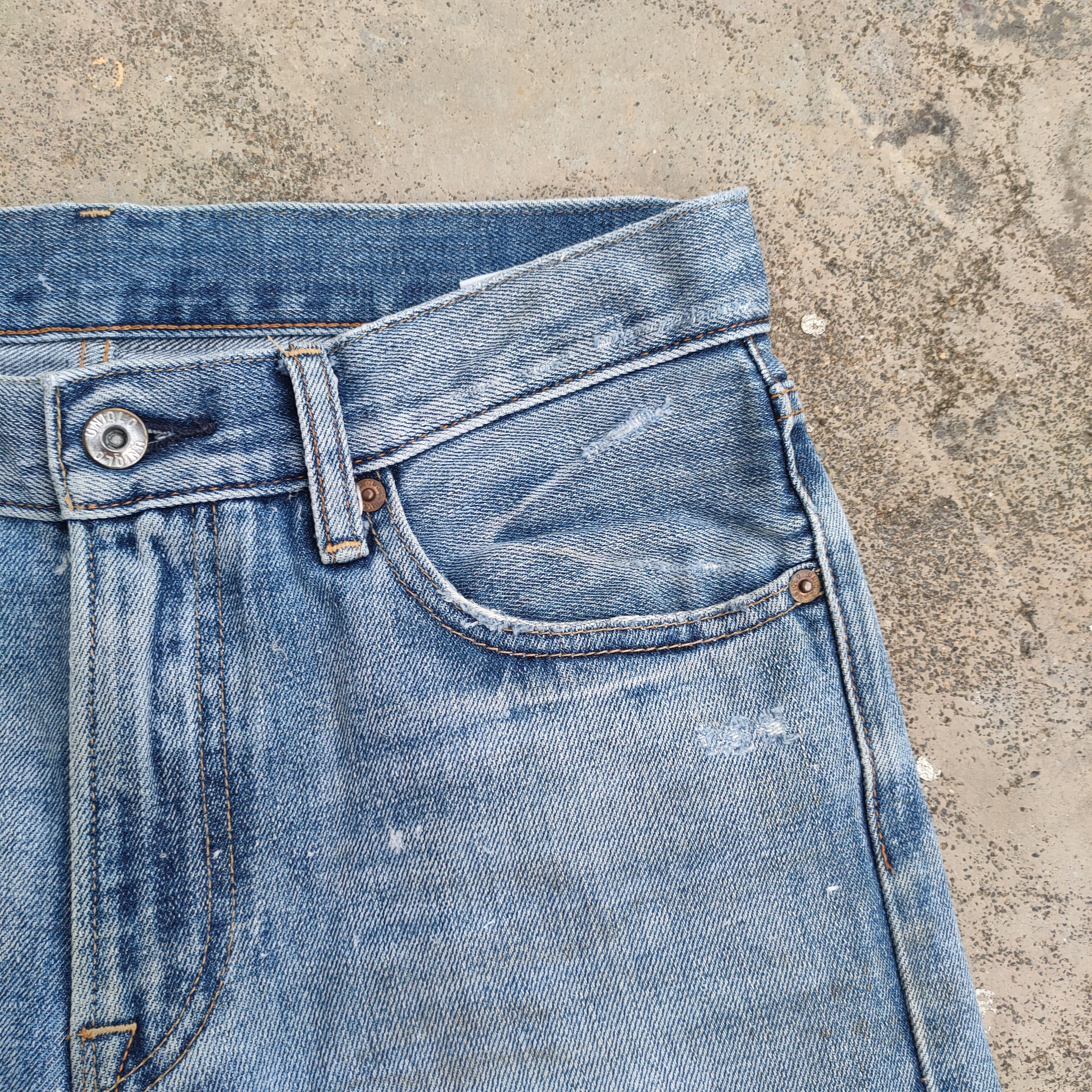 VINTAGE JAPANESE FADED DISTRESSED JEANS DENIM PANTS