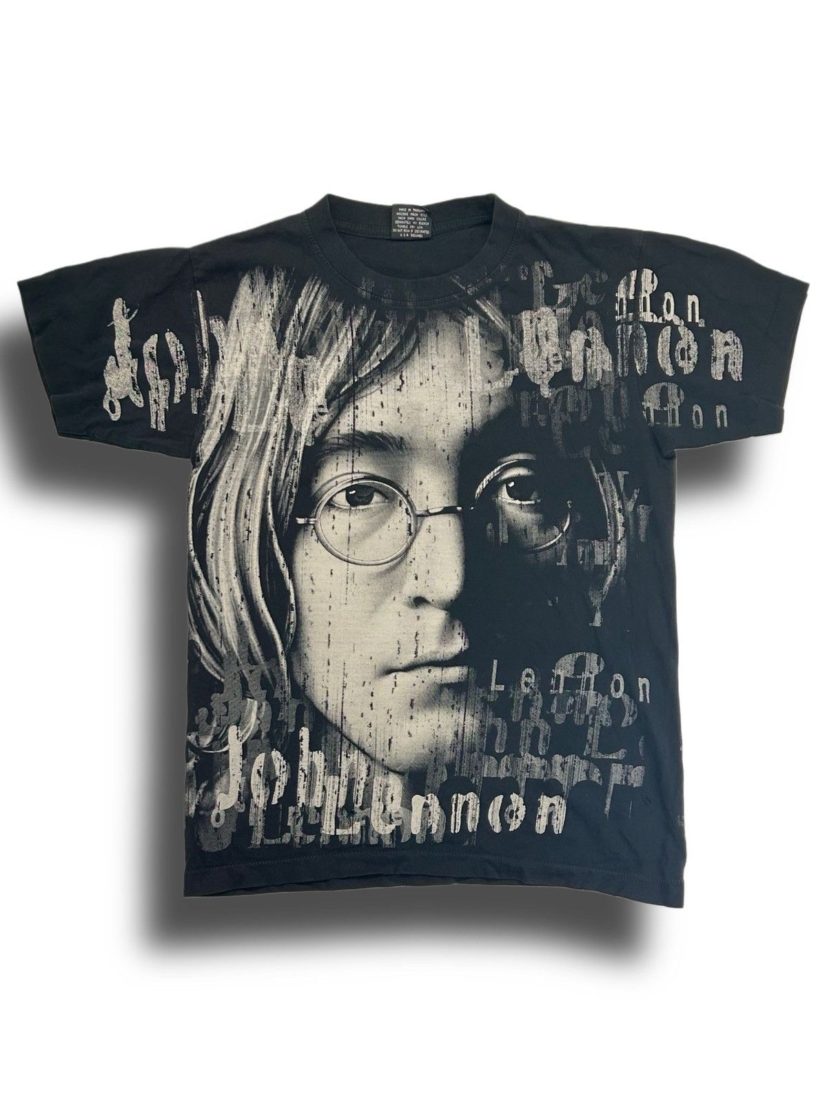 Band Tees Vintage John Lennon Graphic Tee — Grunge Distressed Style Size US M / EU 48-50 / 2 - 1 Thumbnail