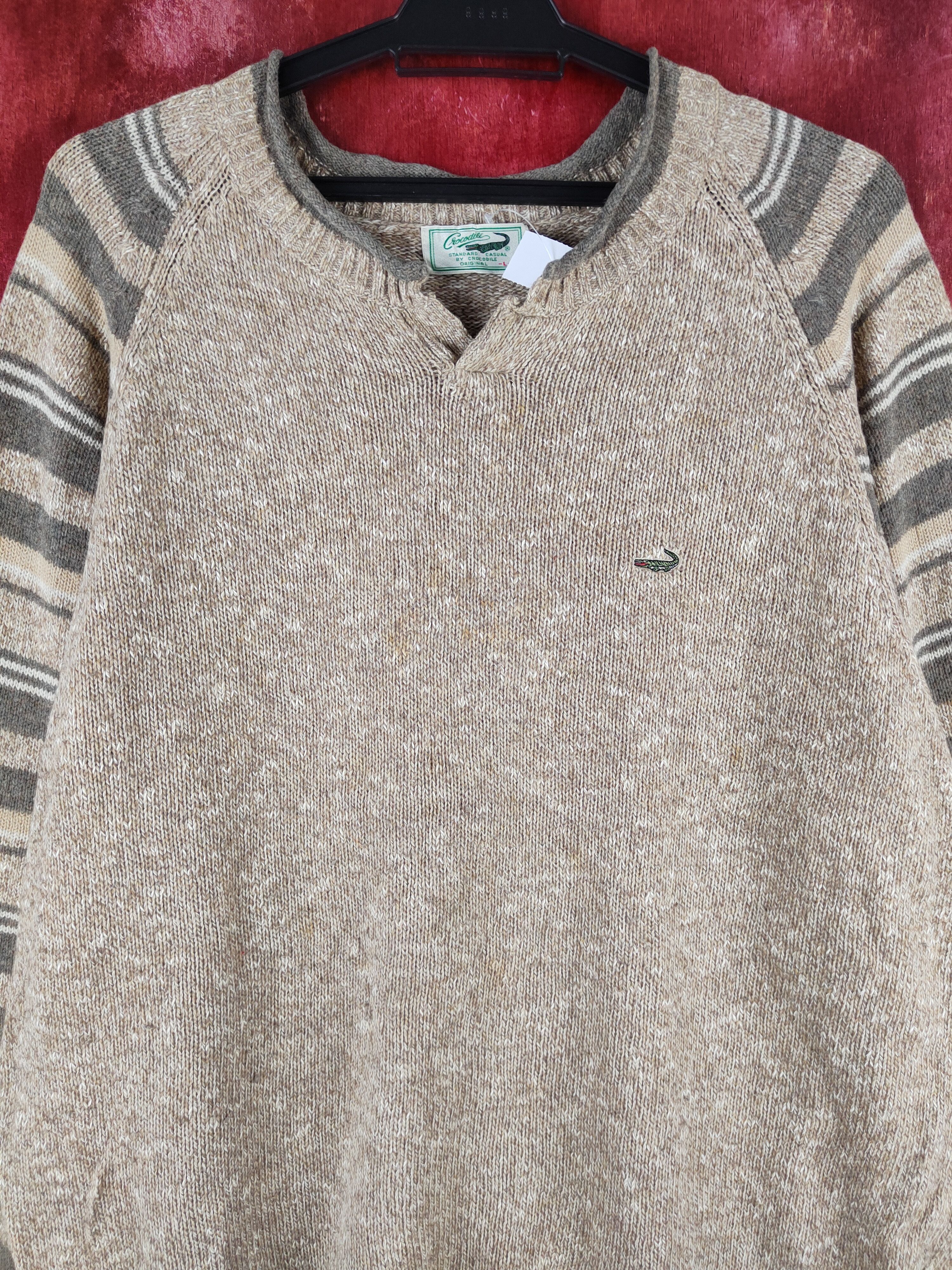 Japanese Brand × Vintage Crocodile Brown Knitwear Sweatshirts #S2347 Size US L / EU 52-54 / 3 - 2 Thumbnail