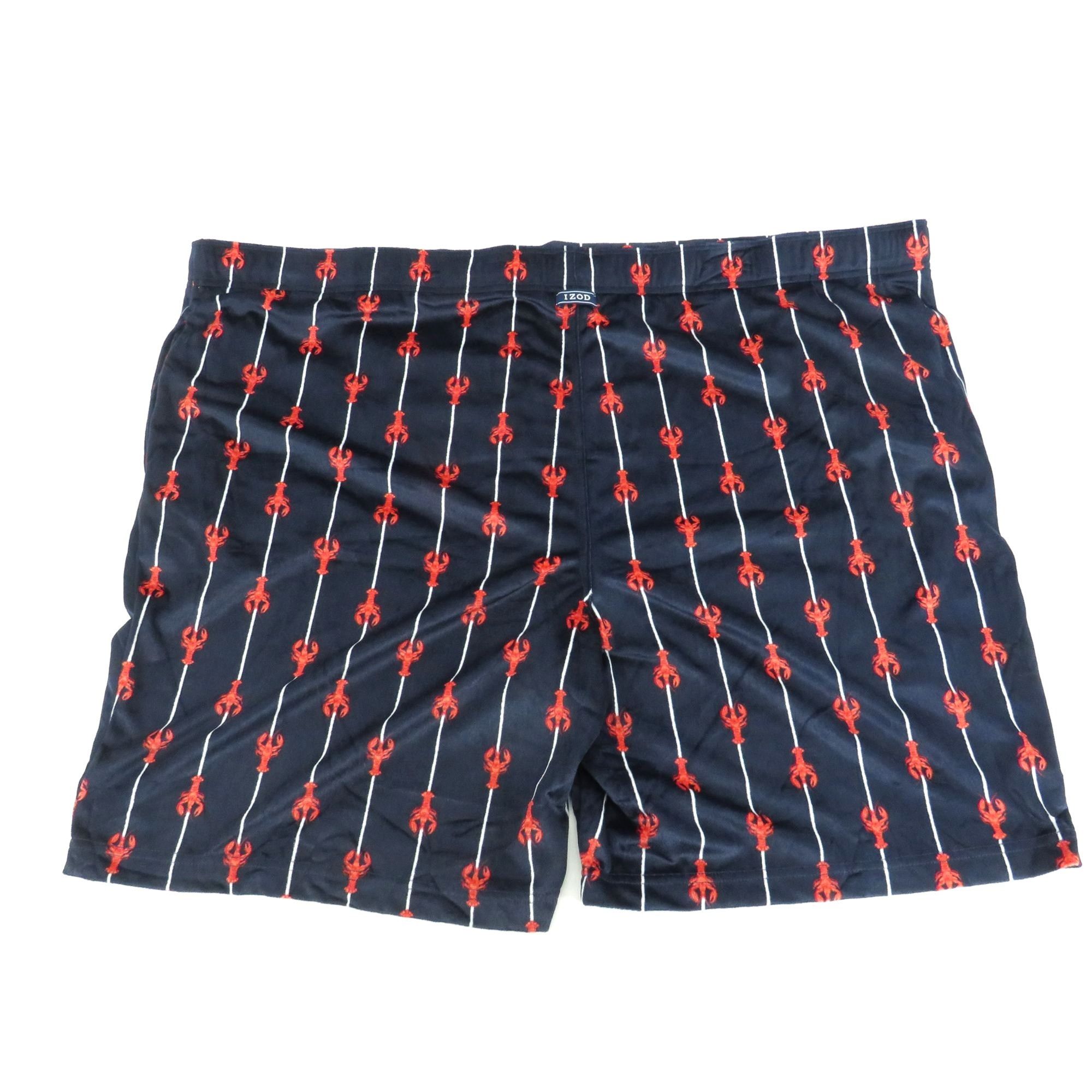 Izod Izod Mens Lobster Print Sleep Shorts LT Soft Touch Natural S Size US 37 - 4 Thumbnail