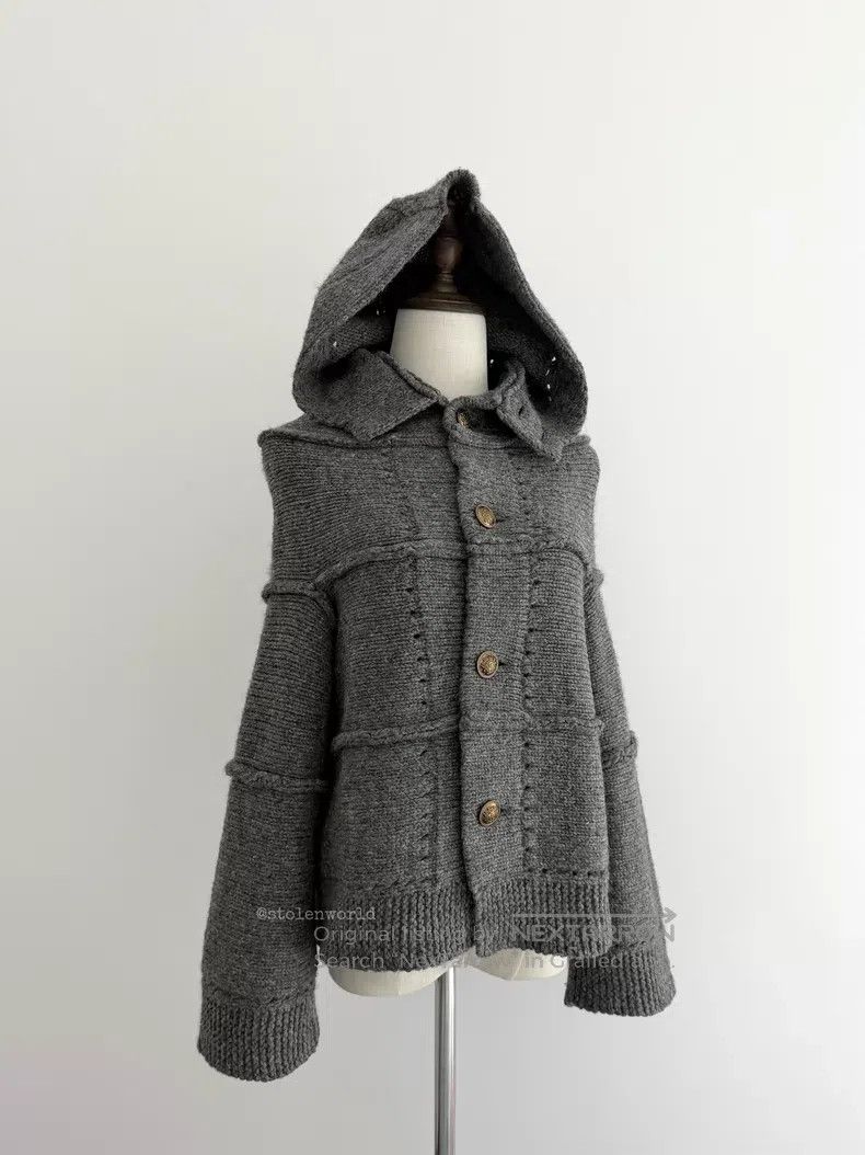 Comme des Garcons Comme Des Garcons size F Chunky Gold Button Hooded Jacket Size XS / US 0-2 / IT 36-38 - 3 Thumbnail