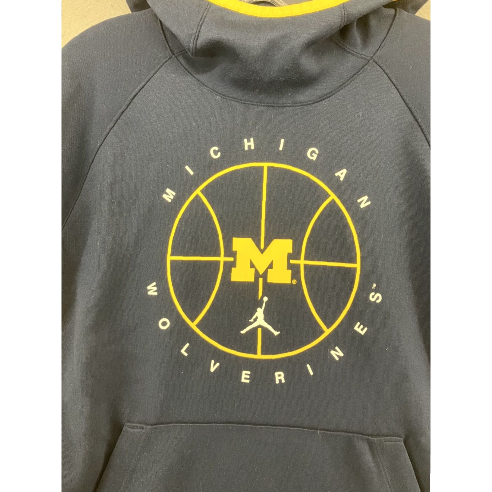 Jordan Brand Air Jordan Michigan Wolverines Hoodie Mens M Blue Size US M / EU 48-50 / 2 - 2 Thumbnail