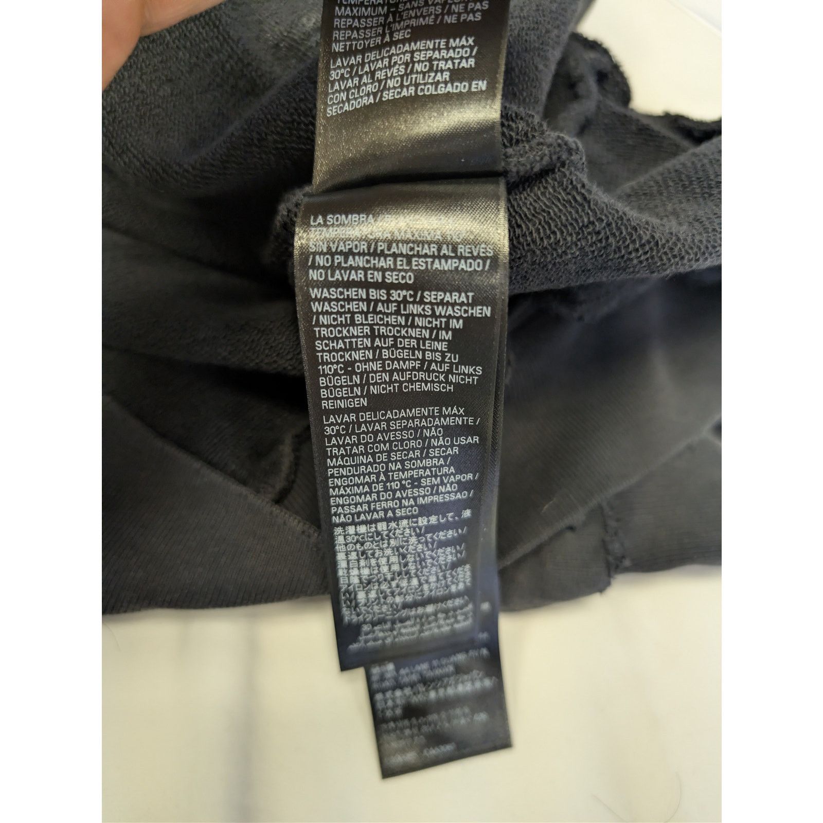 Balenciaga o1rshd1 Wavy Logo Large Fit Hoodie in Faded Wash Black Size US M / EU 48-50 / 2 - 19 Thumbnail
