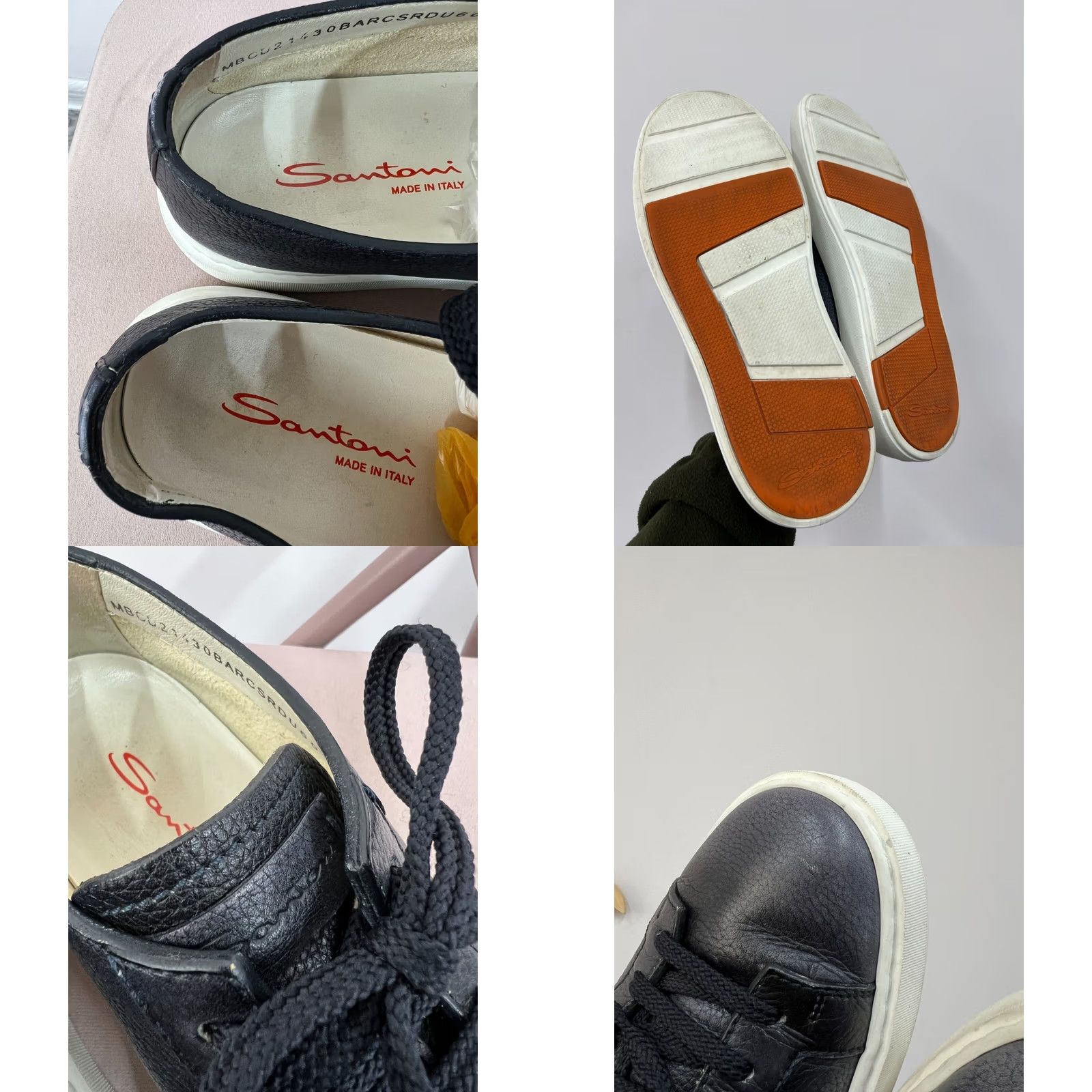 Santoni Santoni Leather Sneakers Men US 8 UK 7 Sneakers Leather Upper Blue Silver Logo Casual Shoes Size US 7 / EU 40 - 8 Thumbnail