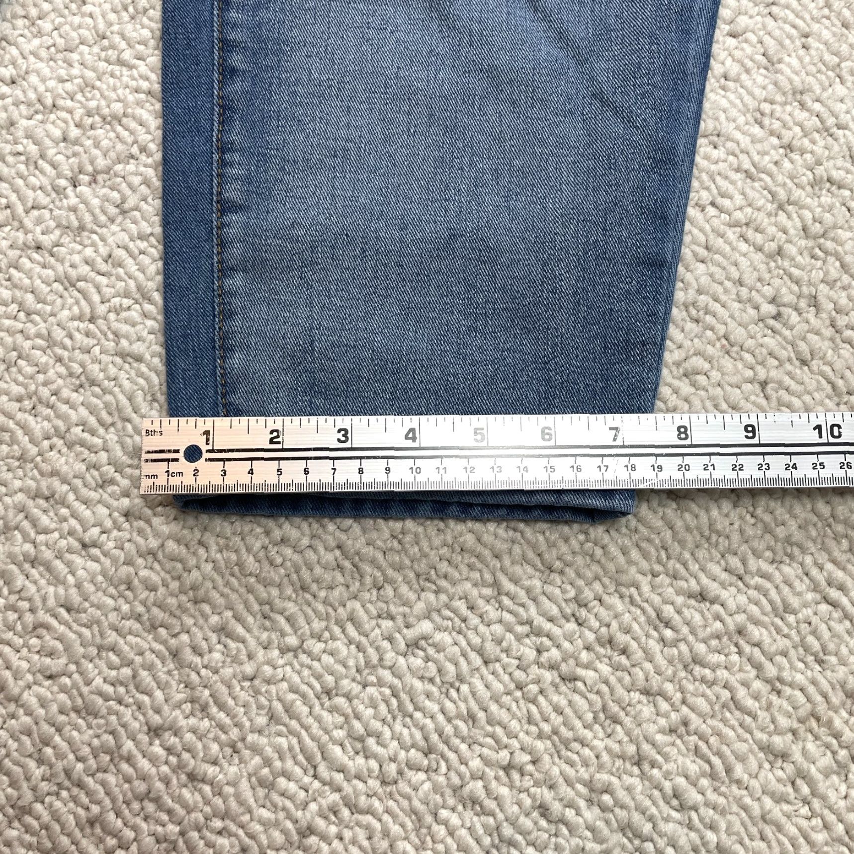 Shein SheIn Jeans Womens XL Blue Denim Medium Wash High Rise Mom 32x26 5-Pocket Design Stretch Size 40" / US 18 - 2 Thumbnail