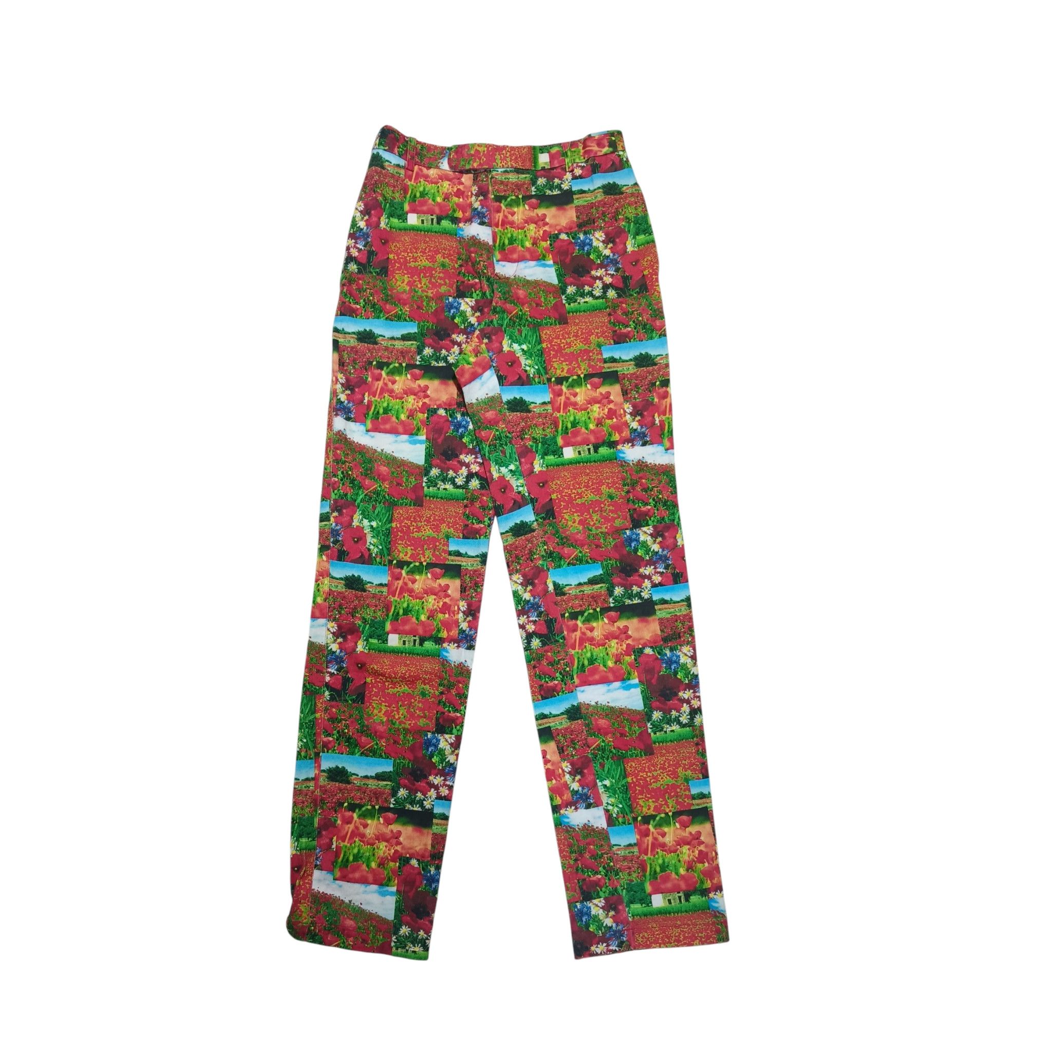 Japanese Brand Vintage Y2K AGE Scenic Border Floral AOP Stretch Jeans Pants Size 28" / US 6 / IT 42 - 1 Thumbnail