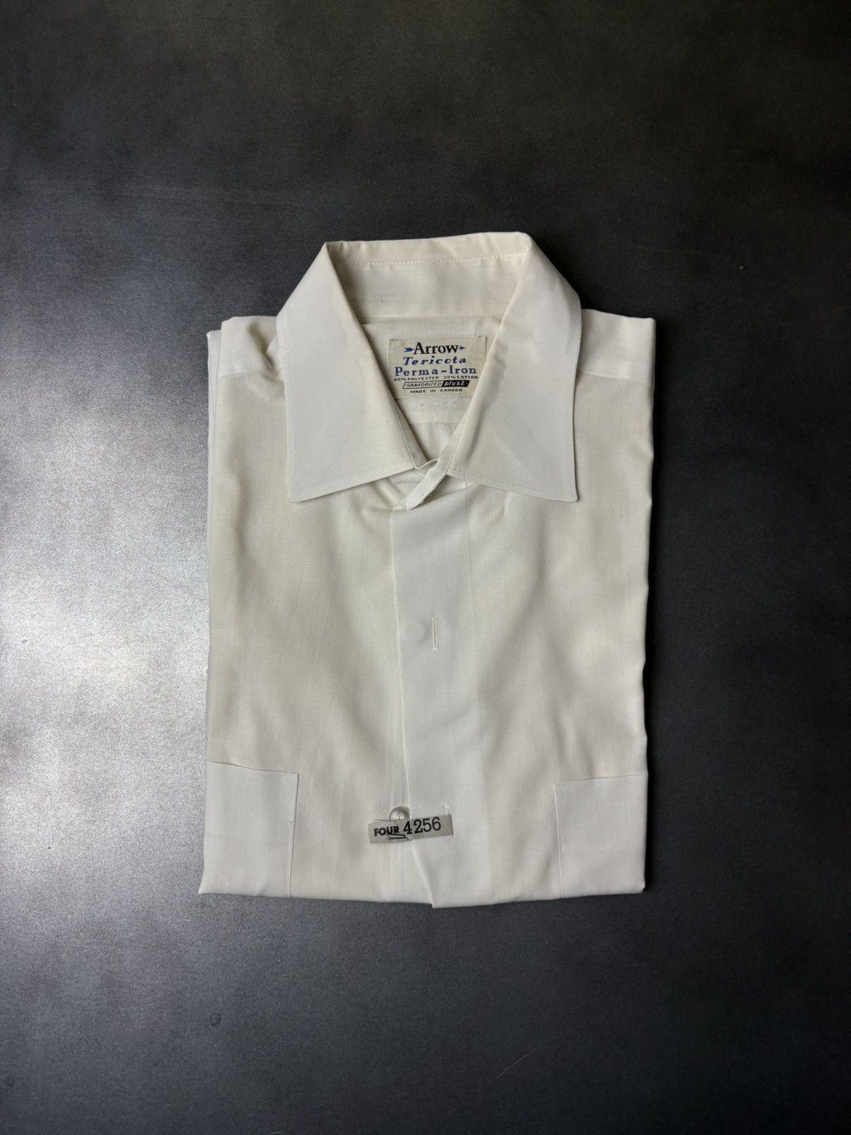 Arrow × Vintage 1960s Arrow Tericota Shirt 70s Vintage Shortsleeve Sanfor S Size US S / EU 44-46 / 1 - 4 Thumbnail