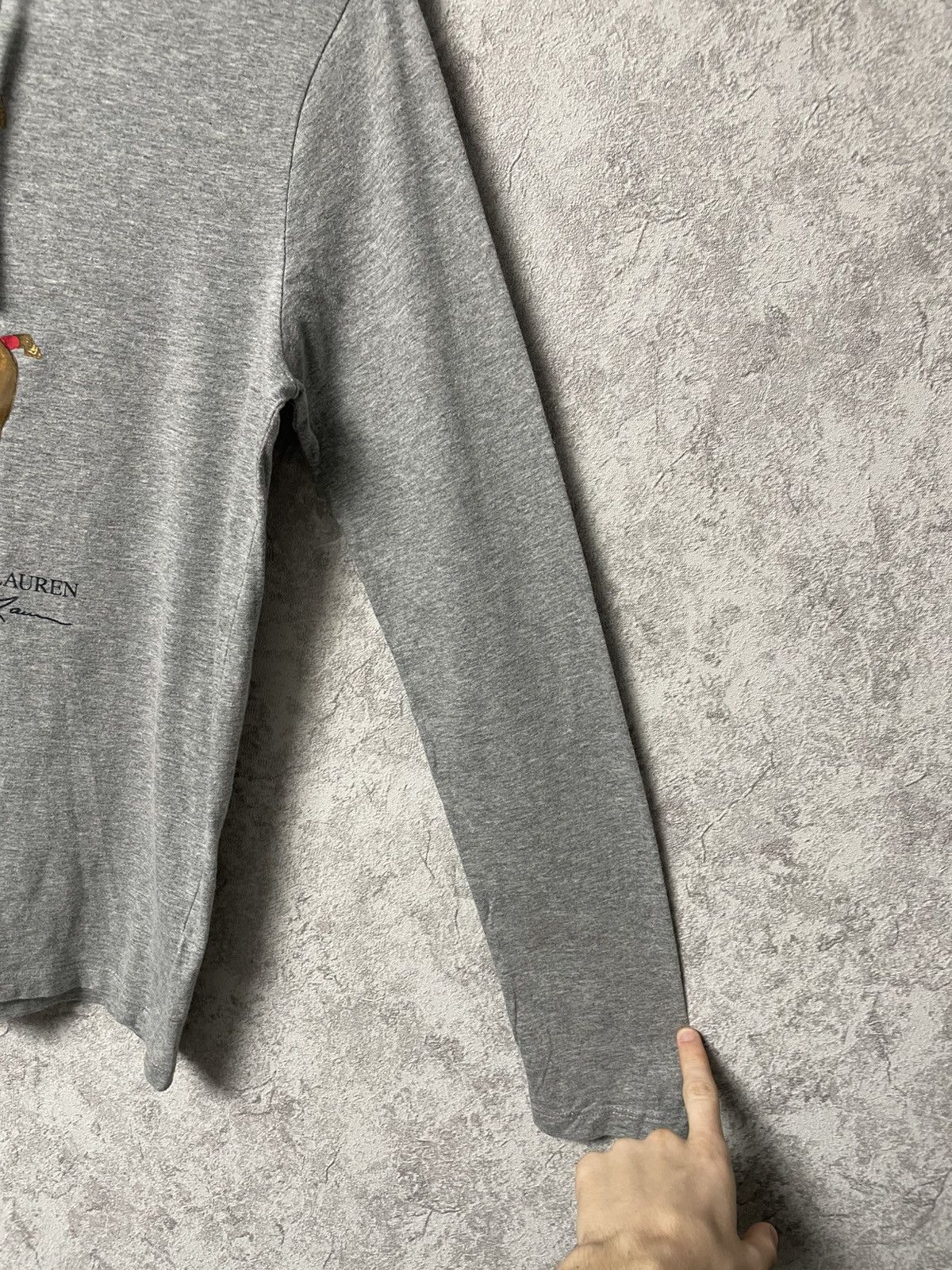 Polo Ralph Lauren Polo Ralph Lauren Polo Bear Logo Hoodie Long Sleeve Tee Grey Size US XS / EU 42 / 0 - 5 Thumbnail