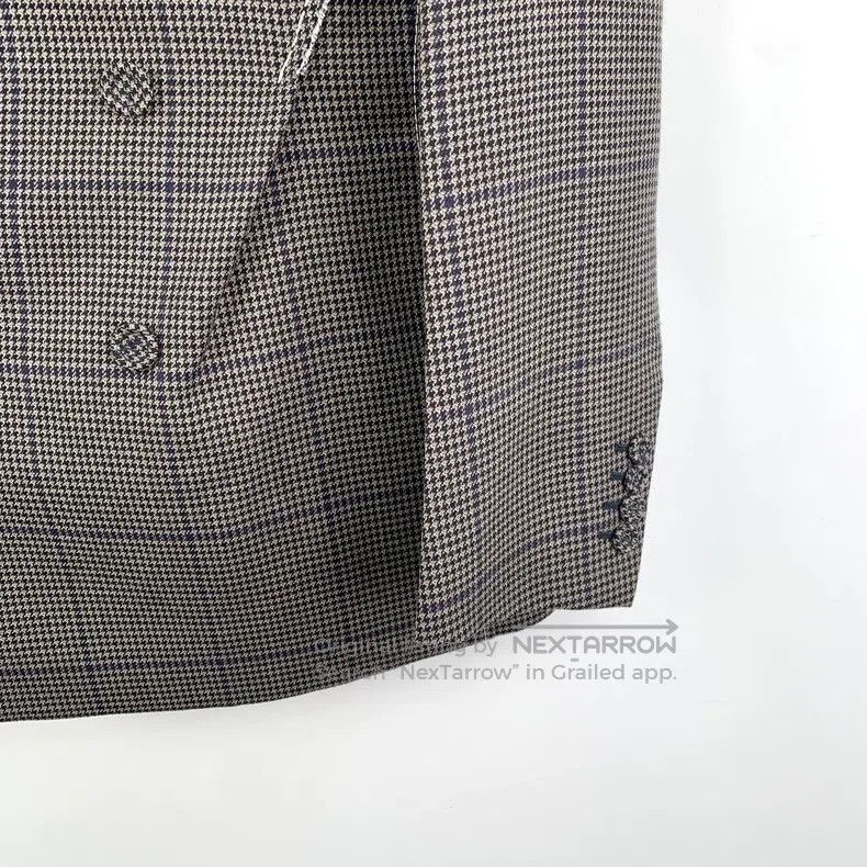 Dior Dior Brown checkered wool lapel double-breasted long-sleev Size 46R - 4 Thumbnail