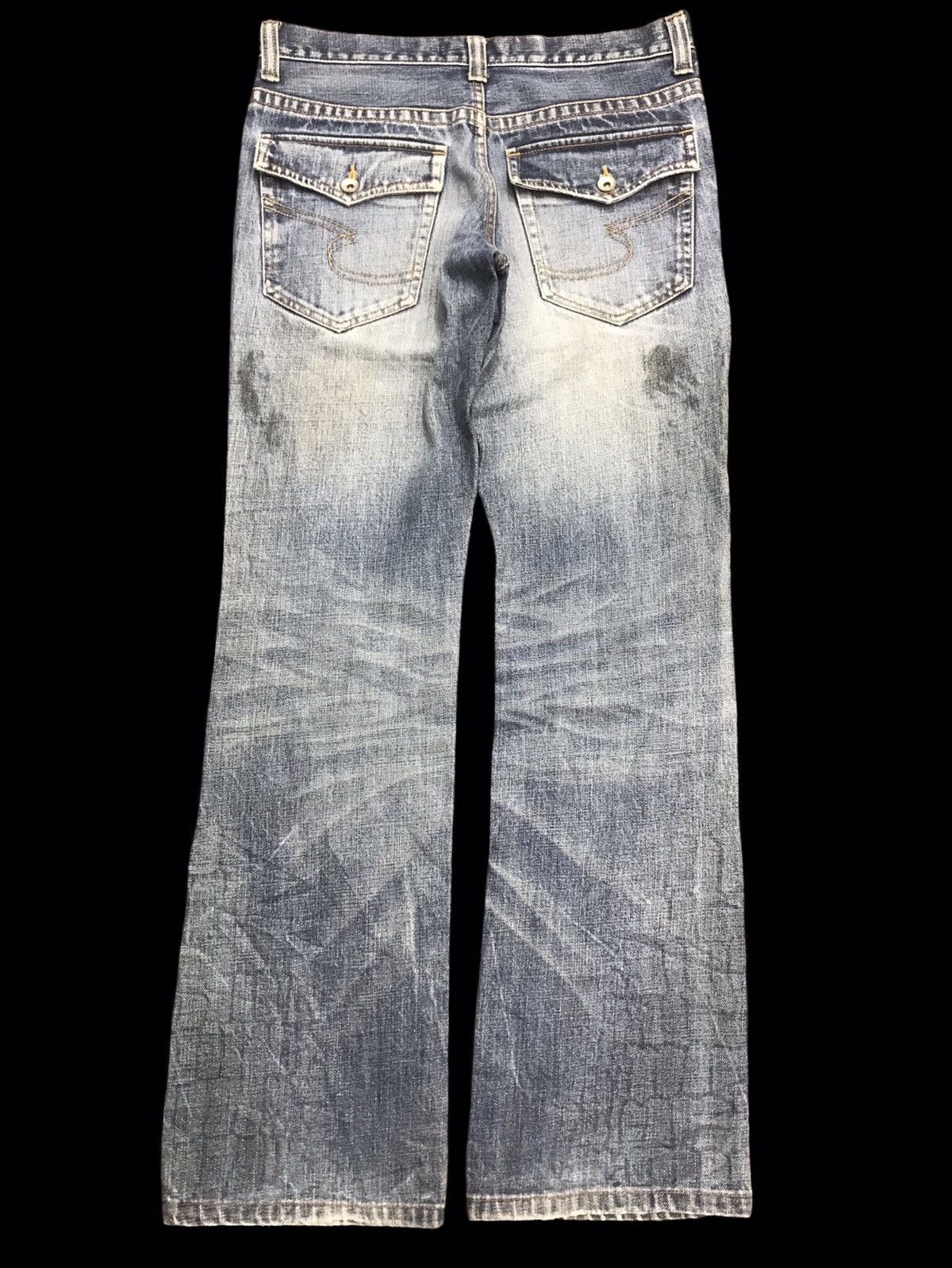 Japanese Brand 💥FLARE💥semanticdesign Japan Sick Flare Distrsed Denim F198 Size US 32 / EU 48 - 2 Thumbnail