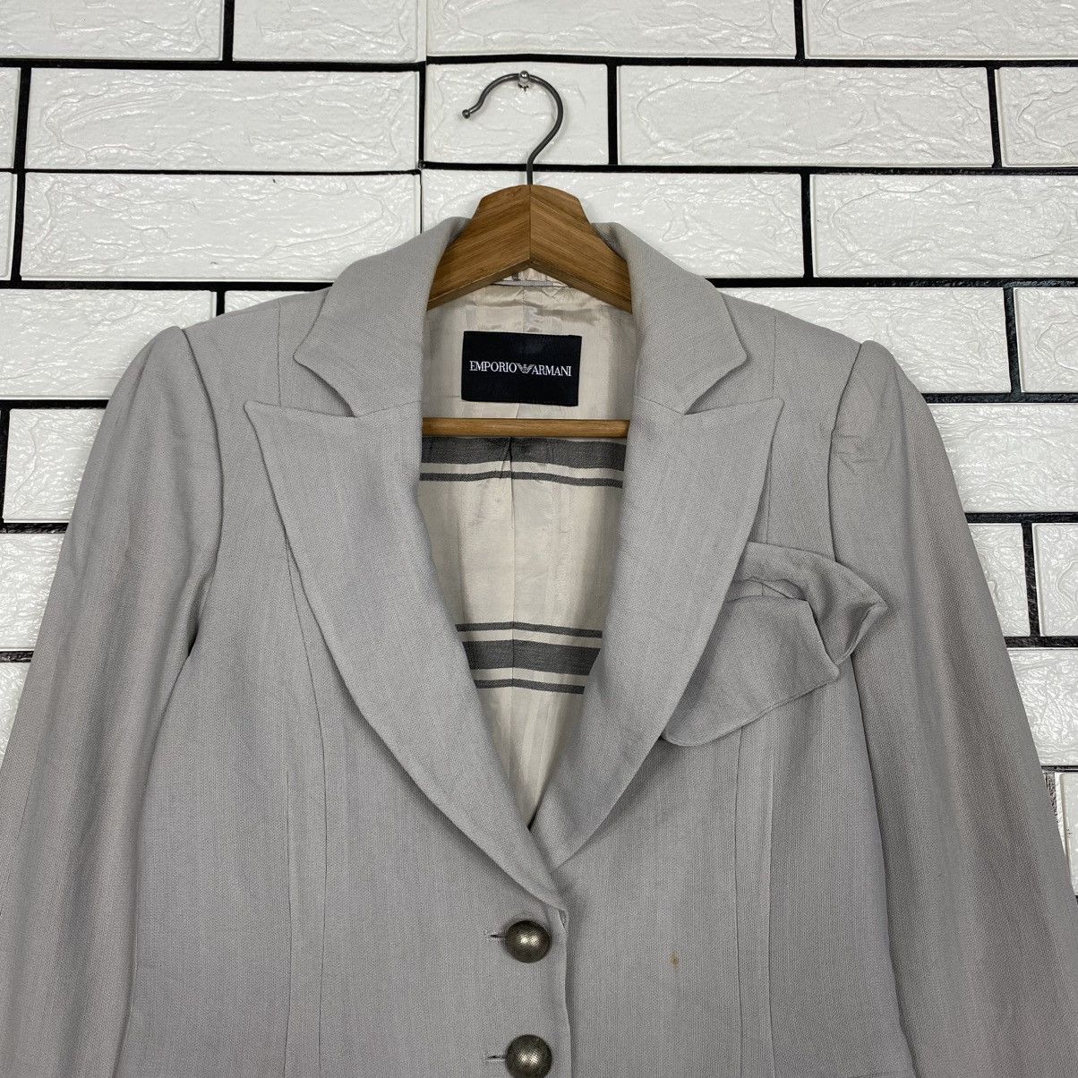 Emporio Armani 📌Vintage Chore Coats Jacket Emporio Armani Blanket Striped Size US M / EU 48-50 / 2 - 4 Thumbnail