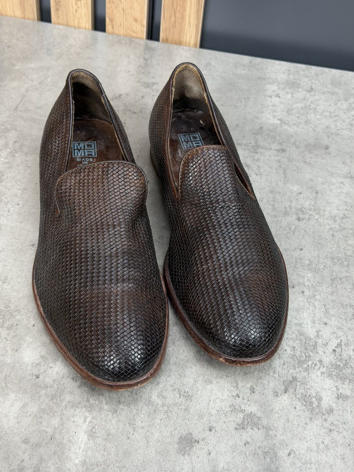 MoMA MOMA Woven Leather Loafers Brown EU 43 Size US 10 / EU 43 - 6 Thumbnail
