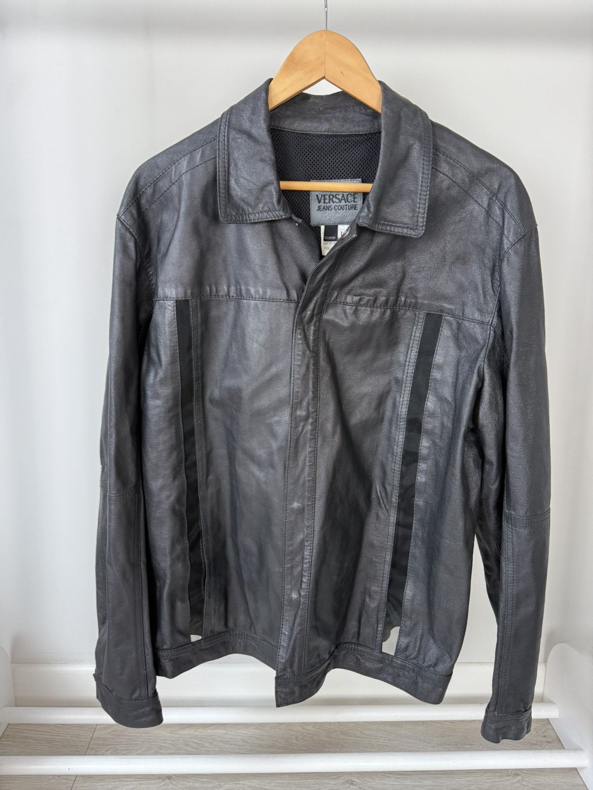 Versace × Versace Jeans Couture Versace Vintage leather Shirt Jacket Size US L / EU 52-54 / 3 - 1 Thumbnail