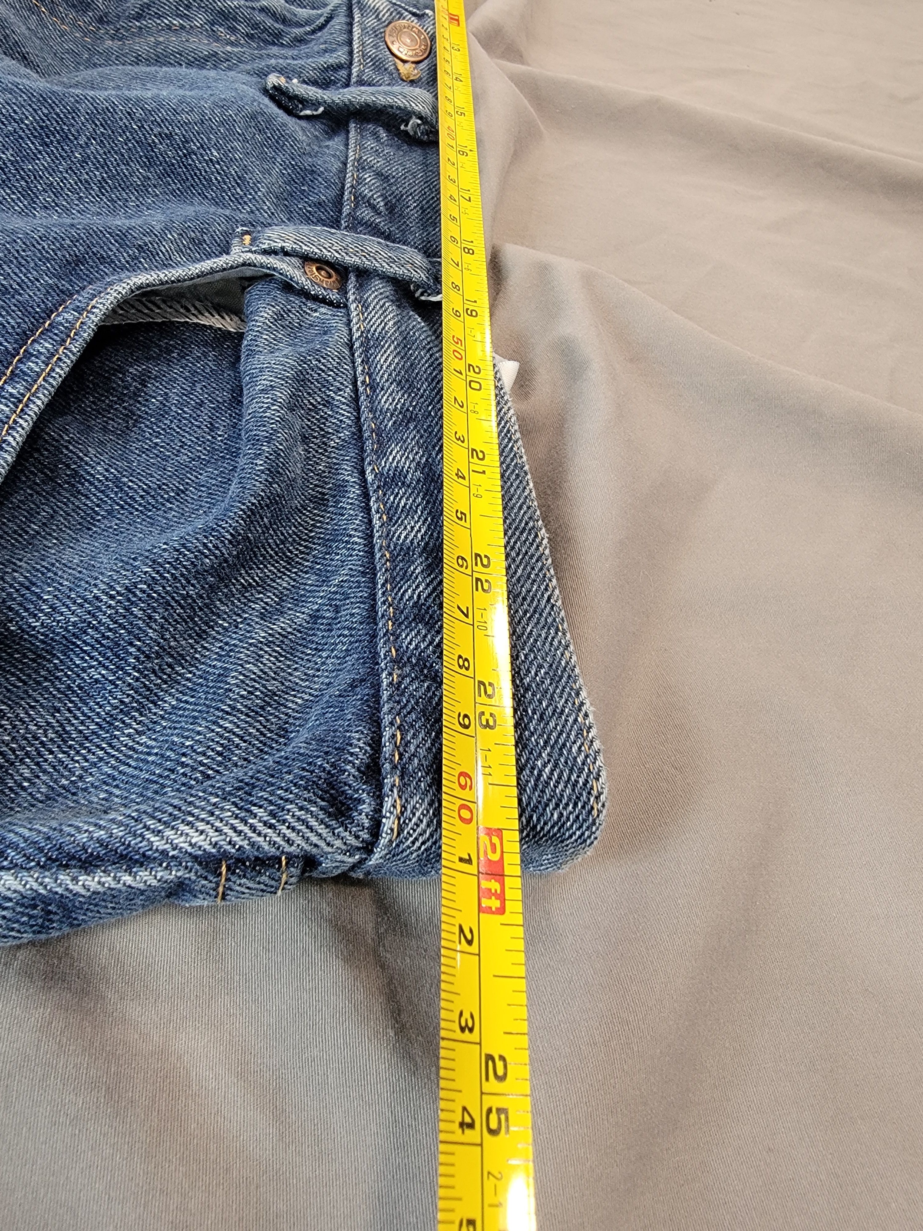 Other Wrangler Jeans Mens 48x32 Blue Denim Relaxed Straight Leg Size US 44 / EU 60 - 2 Thumbnail