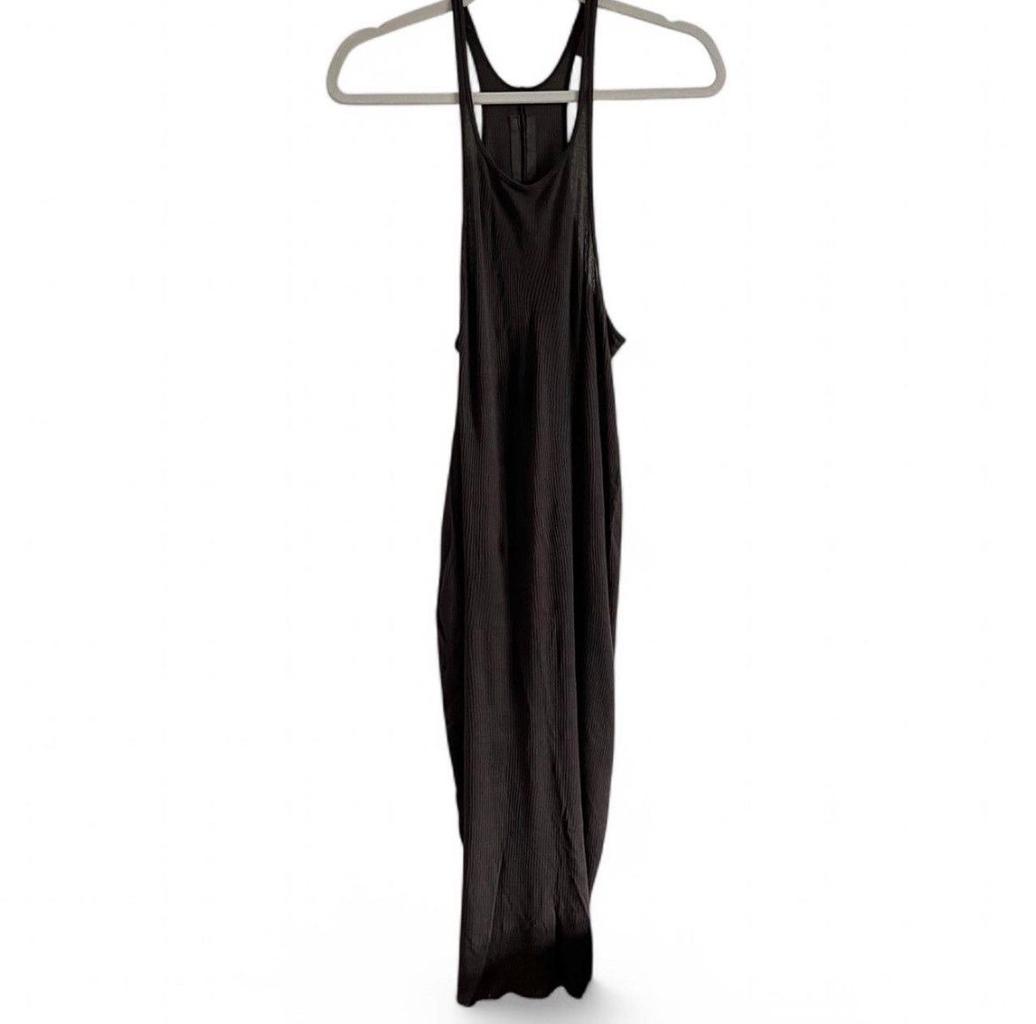 brown mini dress high neck RICK OWENS Asymmetric Wrap Dress with knot fastening BROWN main image 1