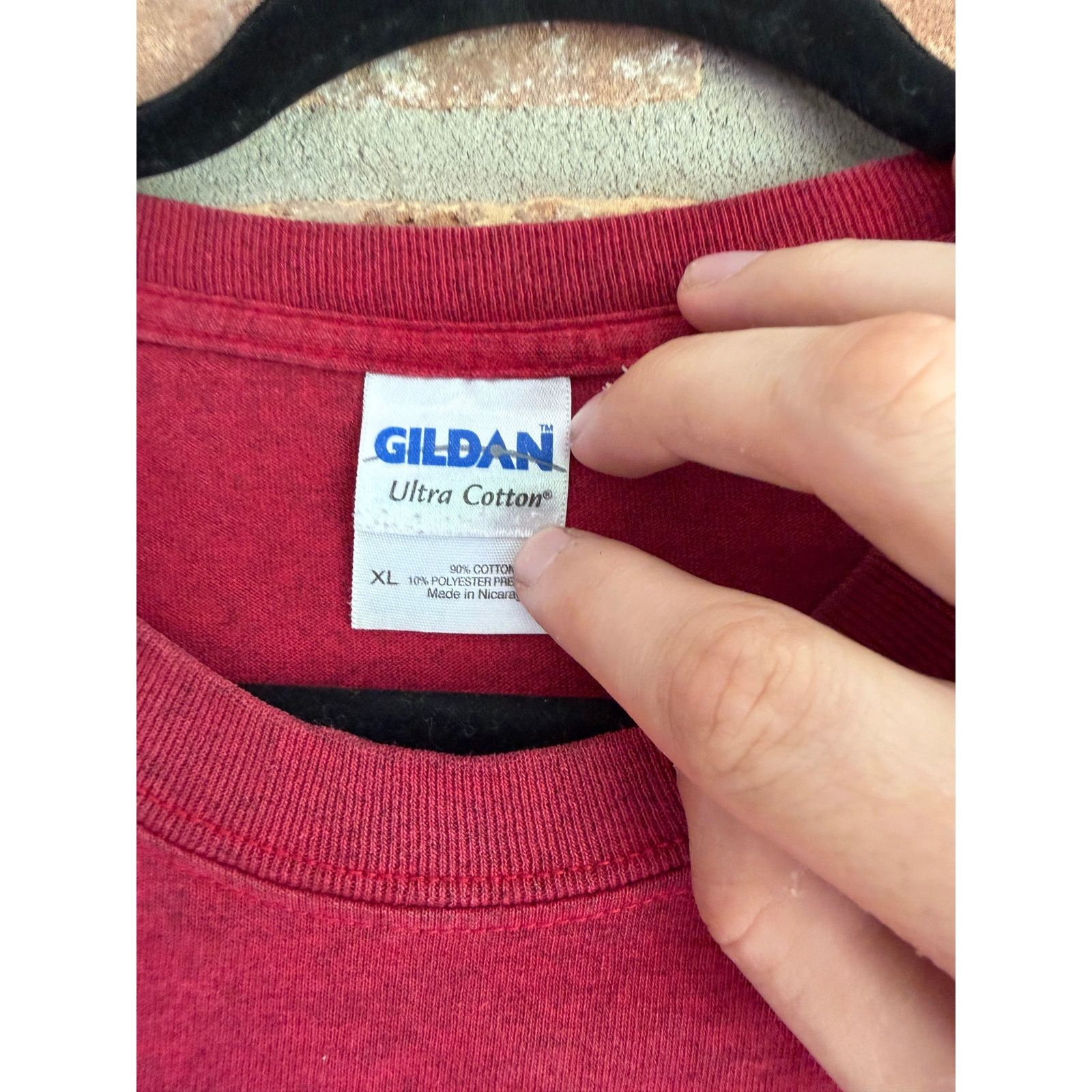Gildan MO Lottery Shirt XL Red Faded Graphic Gildan Vintage Tee Size US XL / EU 56 / 4 - 8 Thumbnail