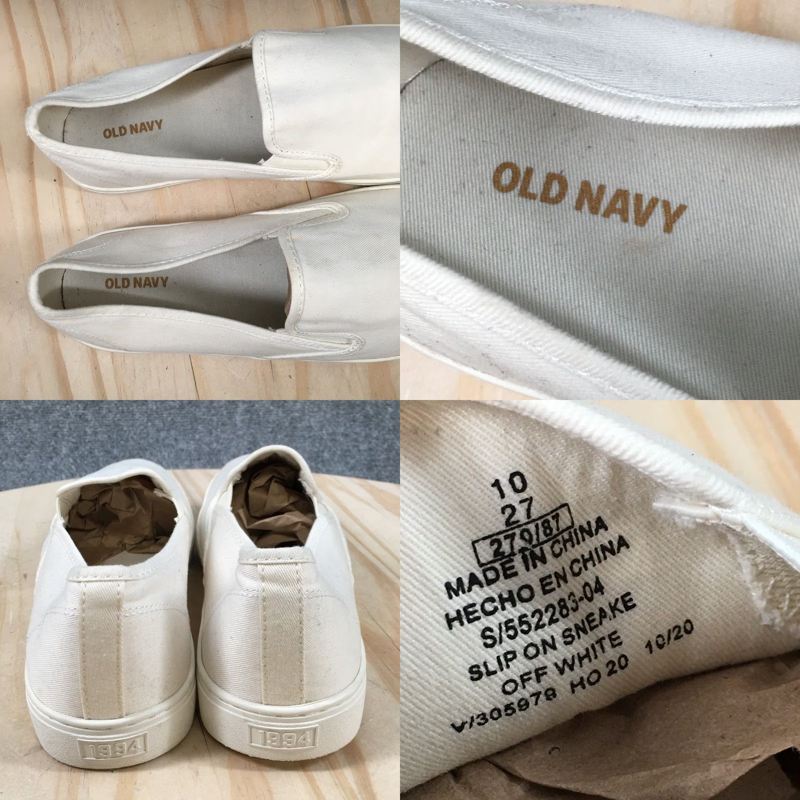 Old Navy Old Navy White Loafer Womens 10 Casual Slip On Canvas Shoes Size US 10 / IT 40 - 9 Thumbnail