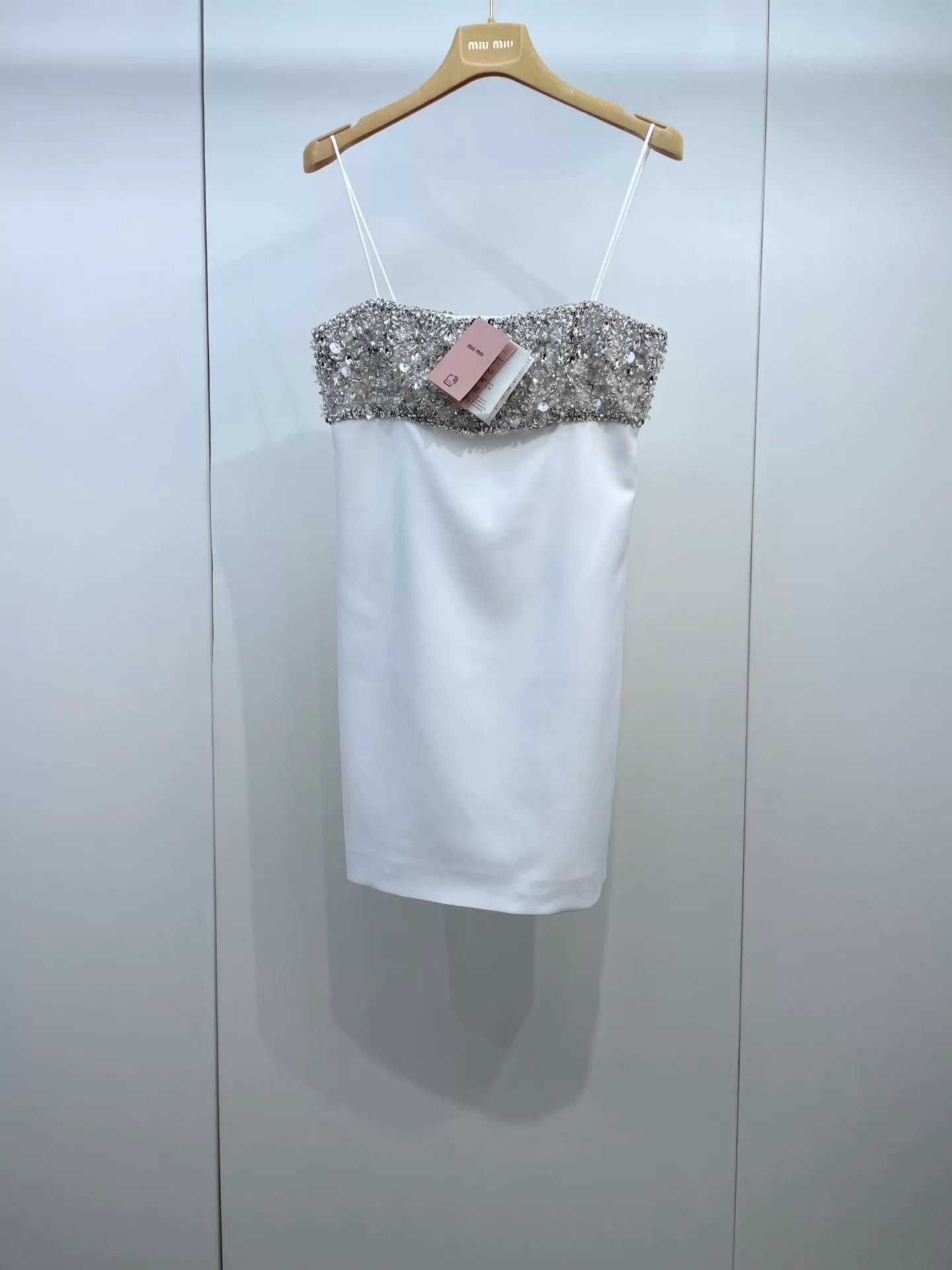 Miu Miu Miu Miu Rhinestone Slip Dress Size S / US 4 / IT 40 - 1 Thumbnail