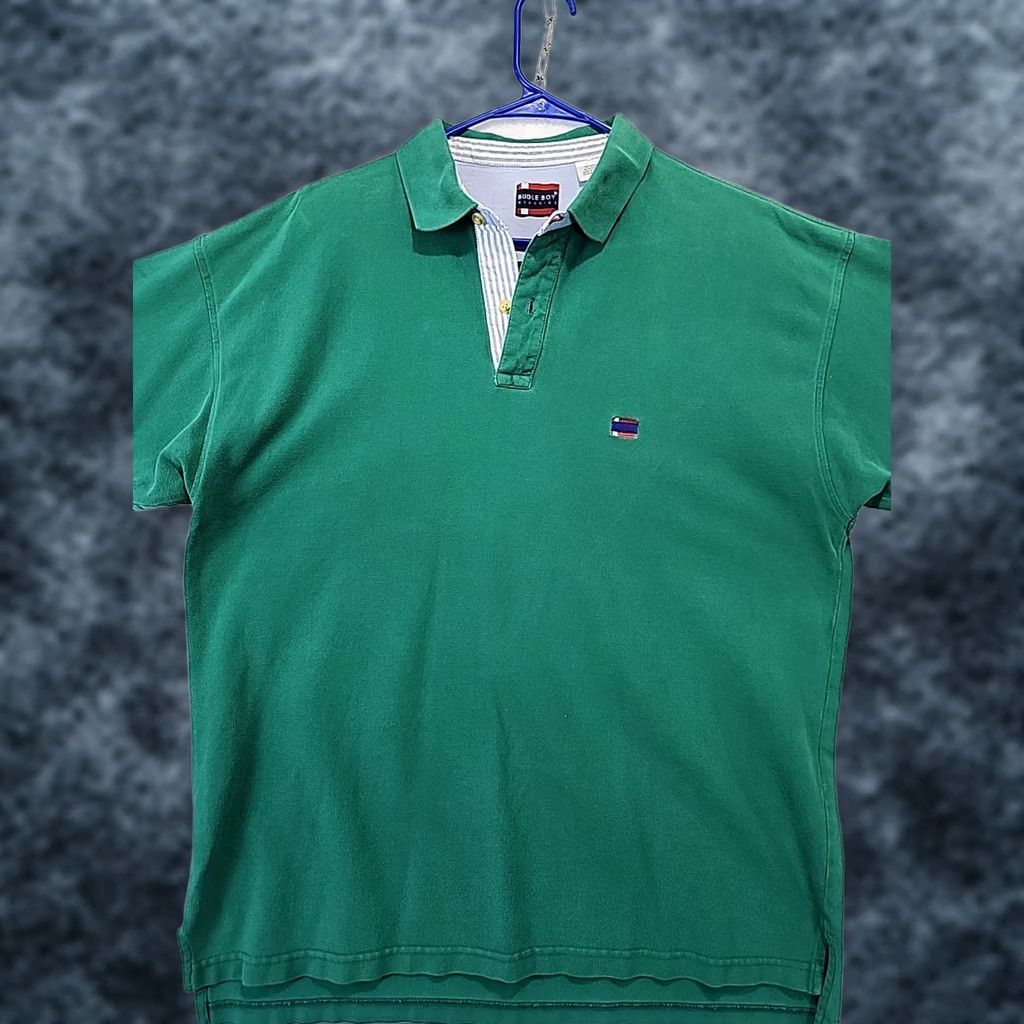 Bugle Boy VINTAGE Bugle Boy Logo Polo Shirt Green XL Men’s Regular Short Sleeve Cotton 1990s Retro Preppy Size US XL / EU 56 / 4 - 1 Thumbnail