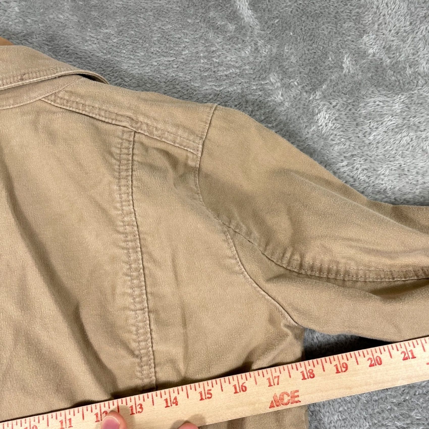 Gap Gap Womens 10 Tan Brown Cotton Blazer Jacket Vintage Size L / US 10 / IT 46 - 6 Thumbnail