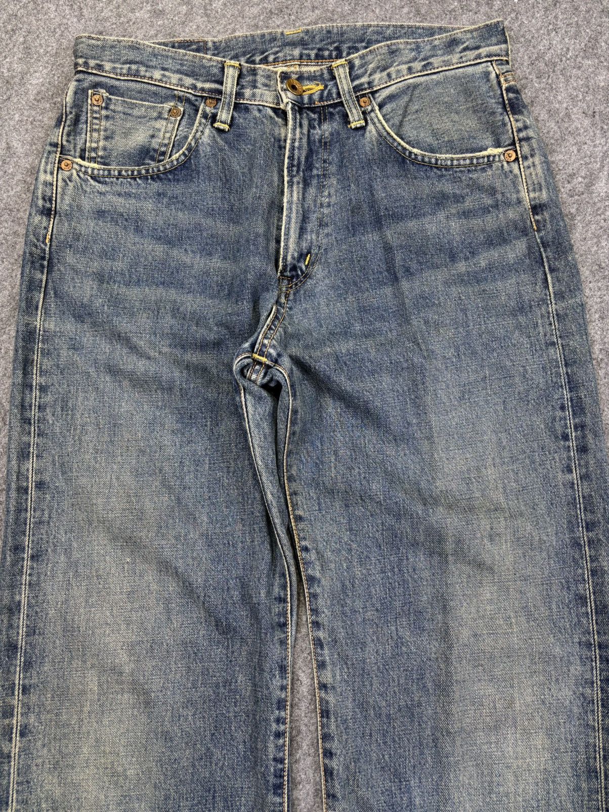 Edwin 💥Wide Selvedge💥Edwim 505x Selvedge Rusty Style Denim K17 Size US 31 - 3 Thumbnail