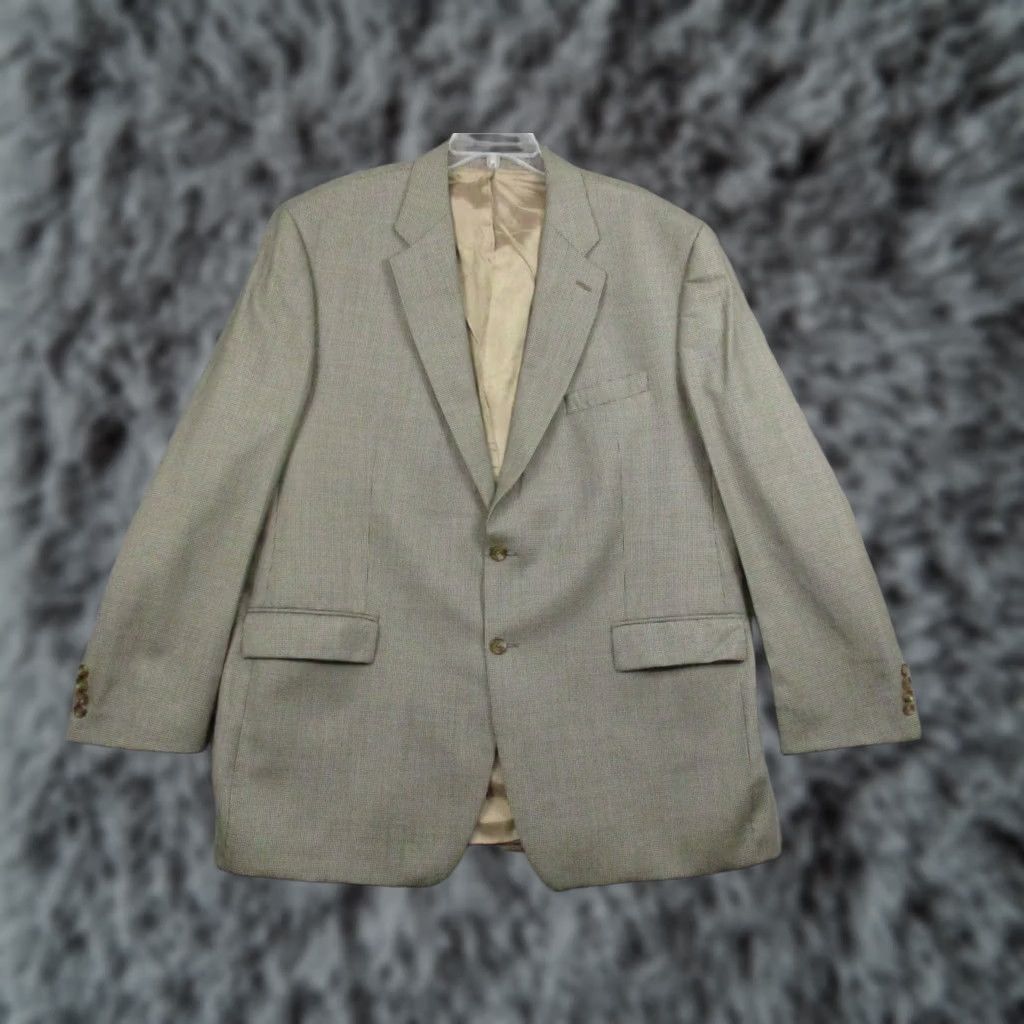 Ralph Lauren LAUREN RALPH LAUREN Wool Cashmere Blazer Jacket 48 L Houndstooth EUC Size 48R - 1 Thumbnail