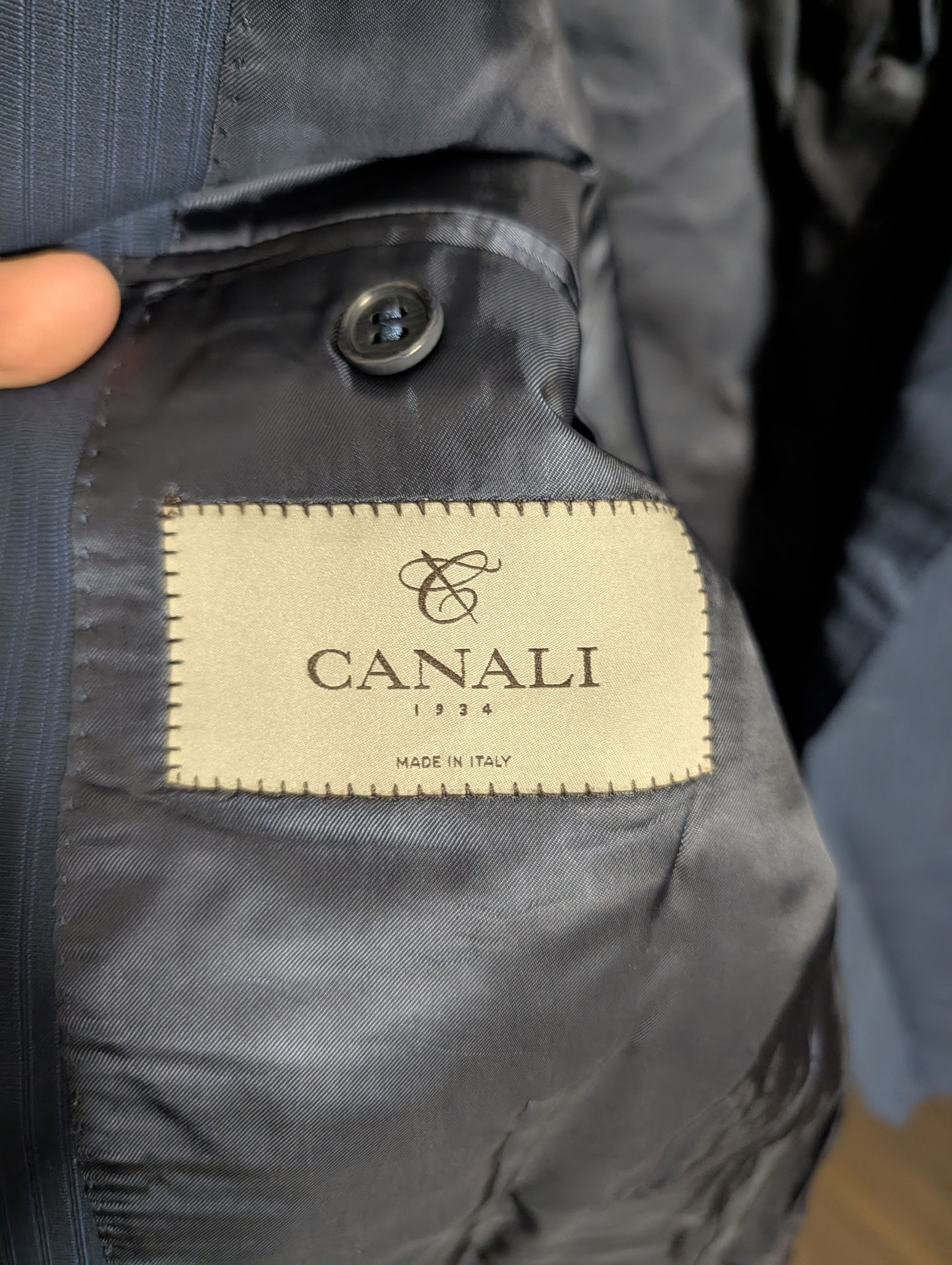 Canali "Impeccabile" blue striped made in Italy jacket 40R Size 40R - 9 Thumbnail