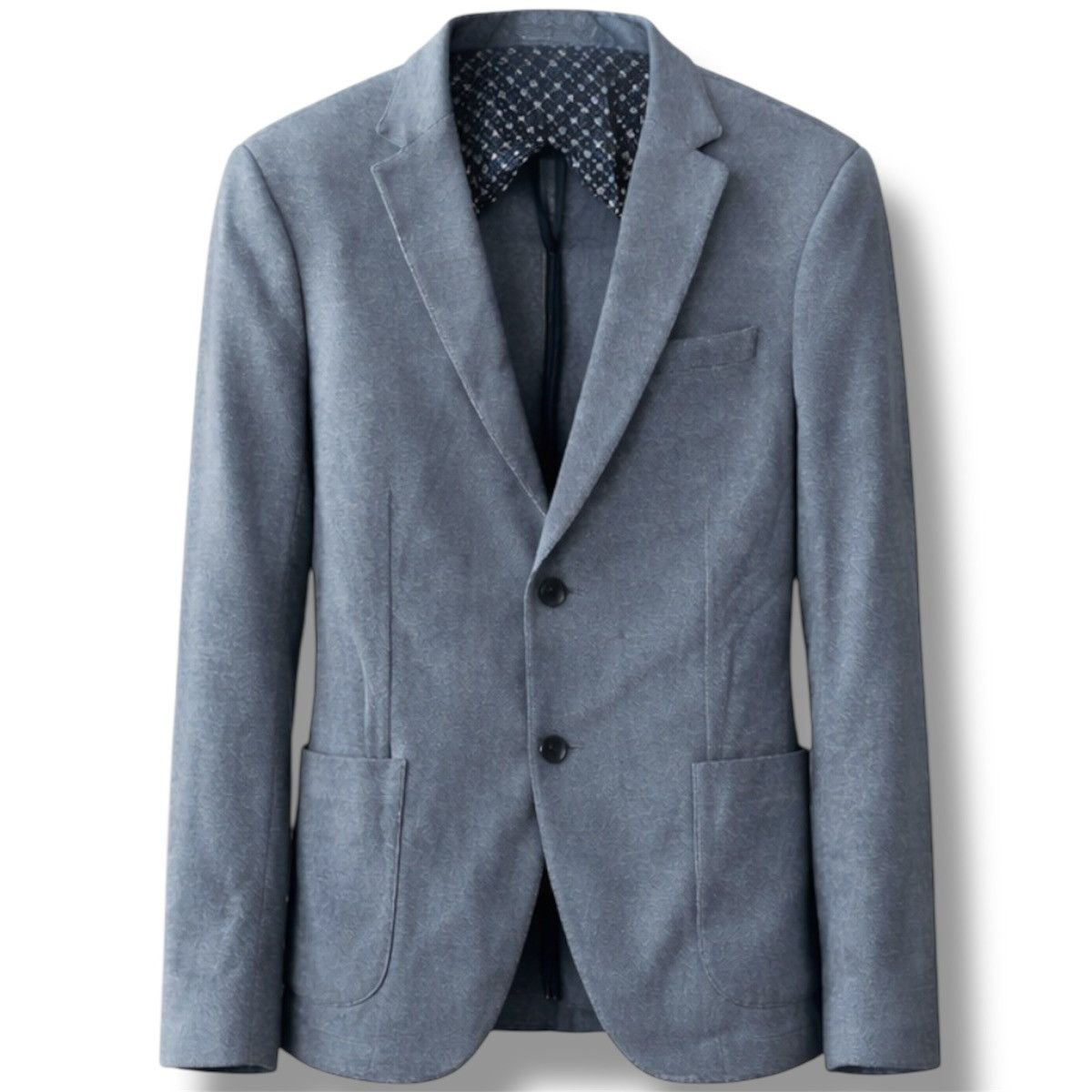 Louis Feraud LOUIS FERAUD PARIS MADE IN ITALY BLUE MENS SOLID BLAZER 52 Size 52R - 1 Thumbnail
